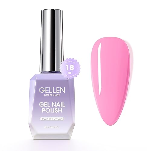 Gellen Baby Pink Gel Nail Polish - 18ml Sheer Pastel Pink UV/LED Gel Polish for Home Manicure | DIY Nail Art Starter Kit | Perfect for Bridal, French Tips & Spring Nail Designs