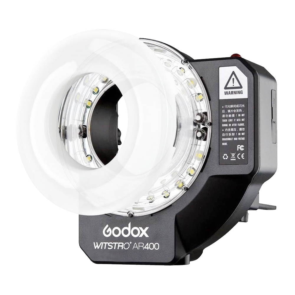 WITSTRO AR400 400Ws Portable Battery-Powered Ring Flash for DSLR Cameras - Perfect for Macro Photography, Portrait Shots & Studio Lighting