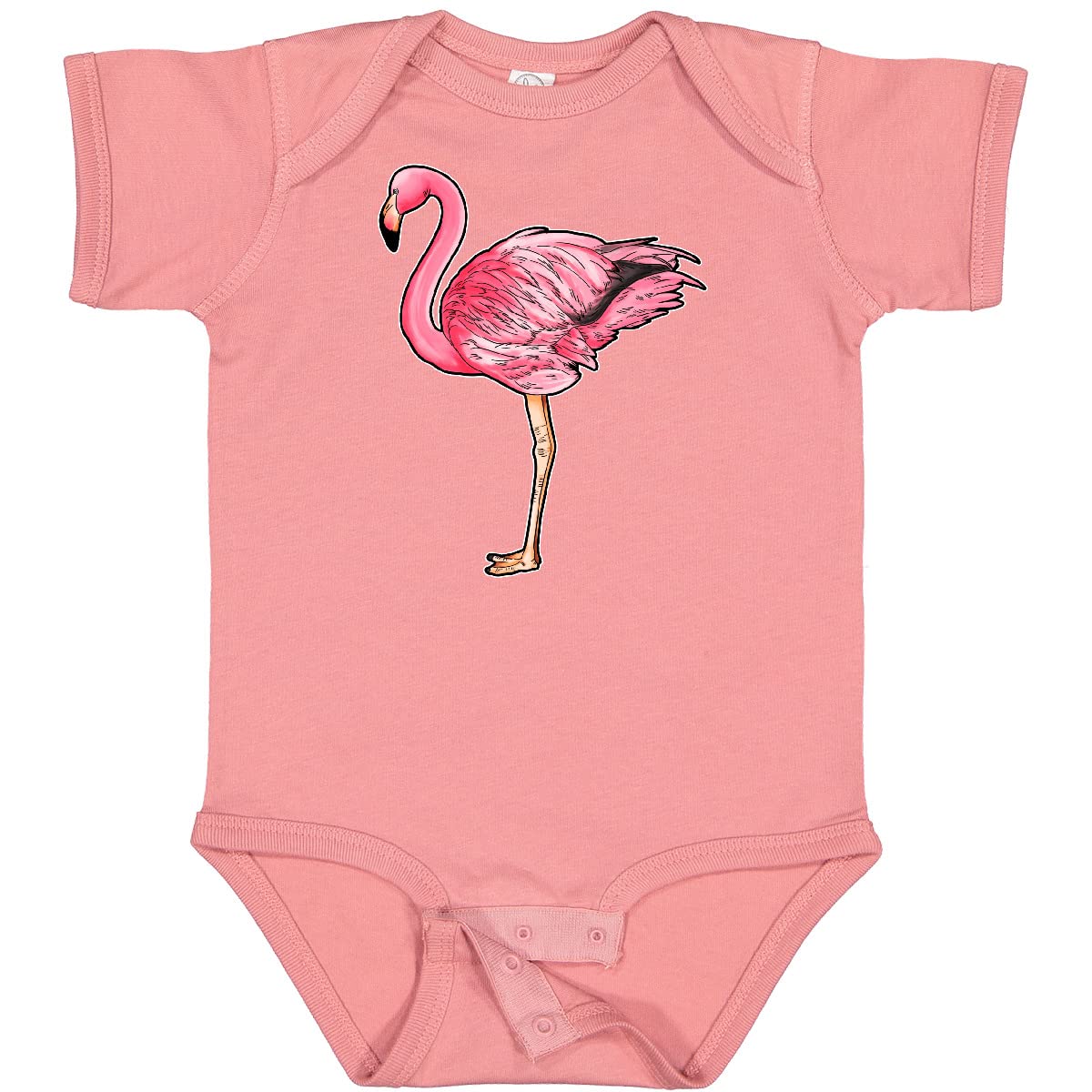 Inktastic Pink Flamingo Baby Bodysuit - Cute Flamingo Print Onesie for Newborns & Infants - Soft Cotton Baby Romper for Playtime, Photo Shoots & Everyday Wear