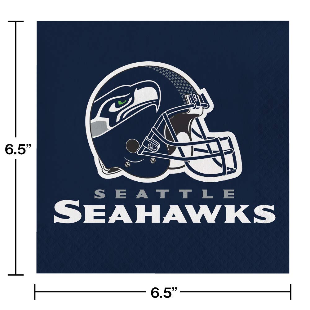 Seattle Seahawks Game Day Party Supplies Kit for 8 People - Football Party Decorations, Plates, Cups & Napkins - Perfect for NFL Tailgating & Home Gatherings