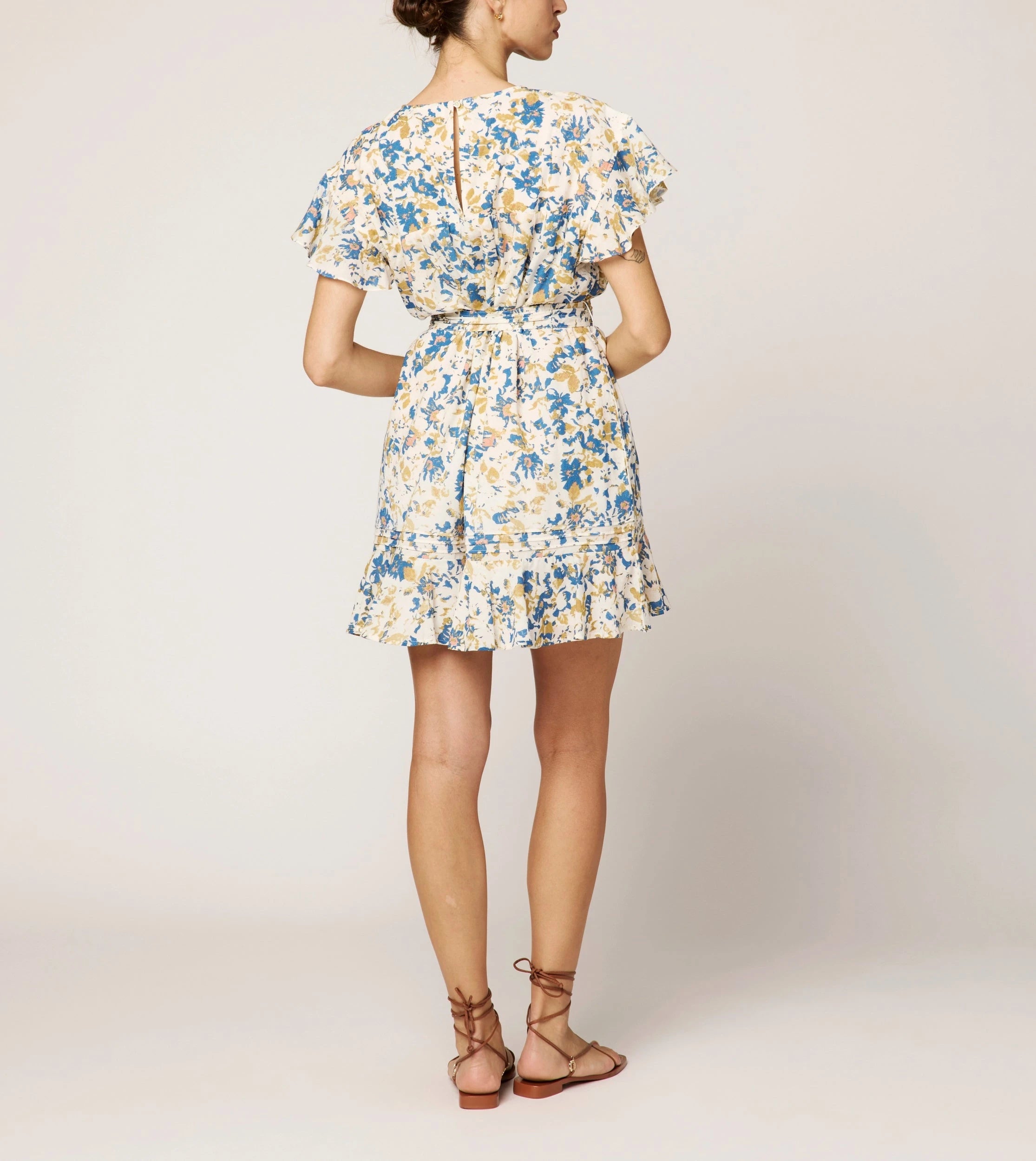 Lynn Mini Dress with Carina Print - Floral Summer Dress for Women, Casual & Party Wear, Perfect for Dates, Vacations & Night Out