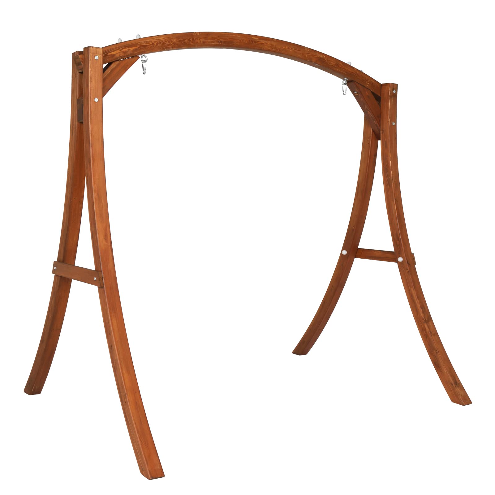 **VINGLI Heavy Duty Wooden Swing Frame for Adults & Kids - Sturdy A-Frame Porch Swing Stand for Indoor & Outdoor Use - Curved Arc Top Design - Supports 1000 lbs - Perfect for Backyard, Garden, Patio & Deck Relaxation**