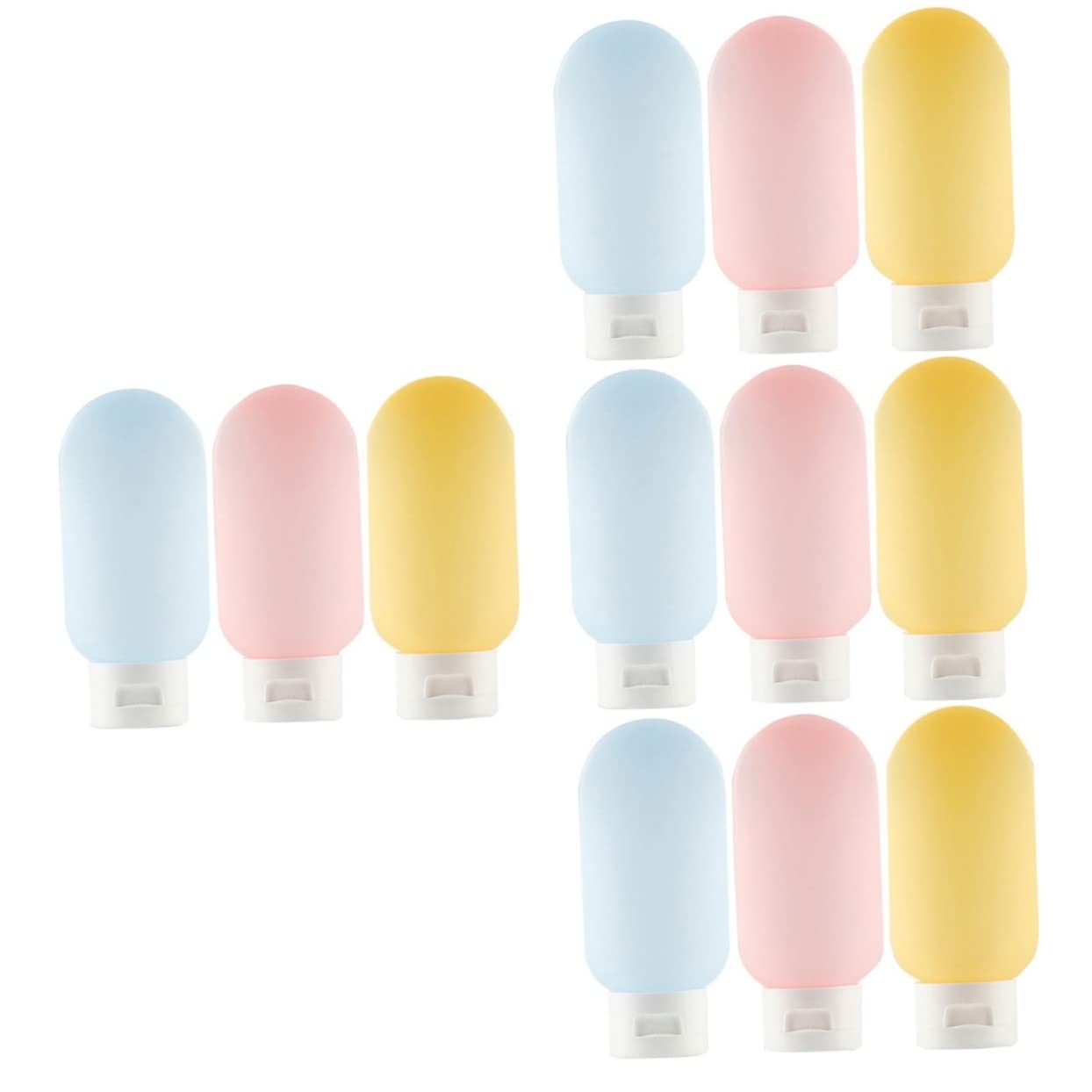 Healeved 12-Piece Travel Size Empty Toiletry Bottles Set - Leak-Proof Refillable Body Wash, Lotion, Hand Soap & Cream Containers for Women | Perfect for Air Travel, Gym, Camping & Vacation Essentials