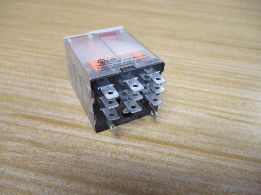 11 Pin Square Plug-in Relay 120V AC - Ideal for HVAC Systems, Industrial Control Panels & Electrical Equipment