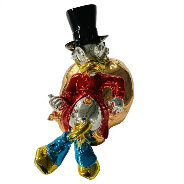 Uncle Scrooge McDuck Millionaire Statue Collectible - Disney DuckTales Decor for Home Office & Disney Fan Gift