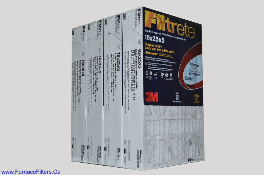 3M Filtrete 16x25x5 MERV 13 Air Filter - 4 Pack | High Efficiency Furnace & AC Filters for Home, Office & Commercial Use | Traps Dust, Pollen & Allergens