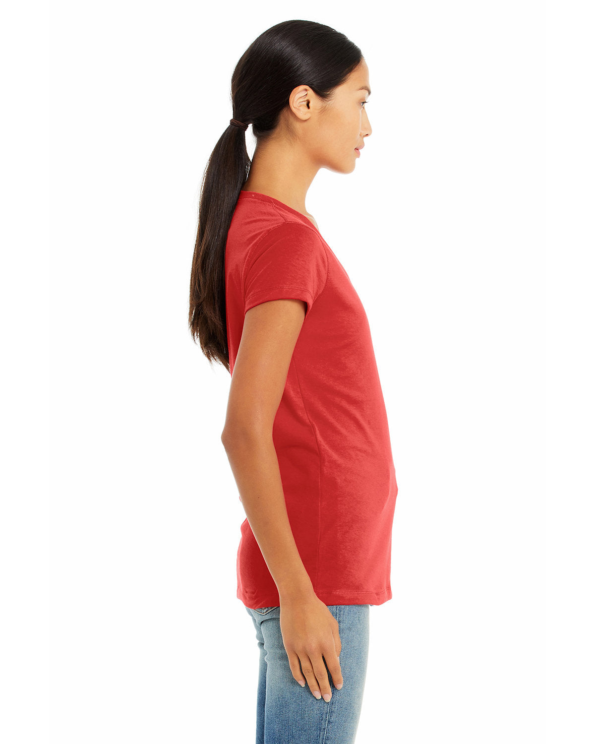Bella + Canvas B6005 Women's Soft Jersey Short Sleeve V-Neck T-Shirt - Comfortable Casual Tee for Everyday Wear, Workout & Layering