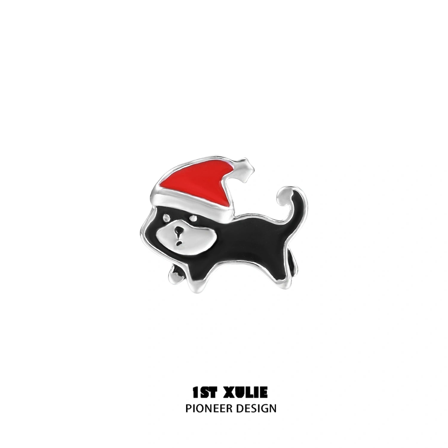 2024 Christmas Graffiti Puppy Sterling Silver Stud Earrings - S925 Hypoallergenic Jewelry Gift for Women - Perfect for Holiday Parties, Gift Exchanges & Festive Outfits