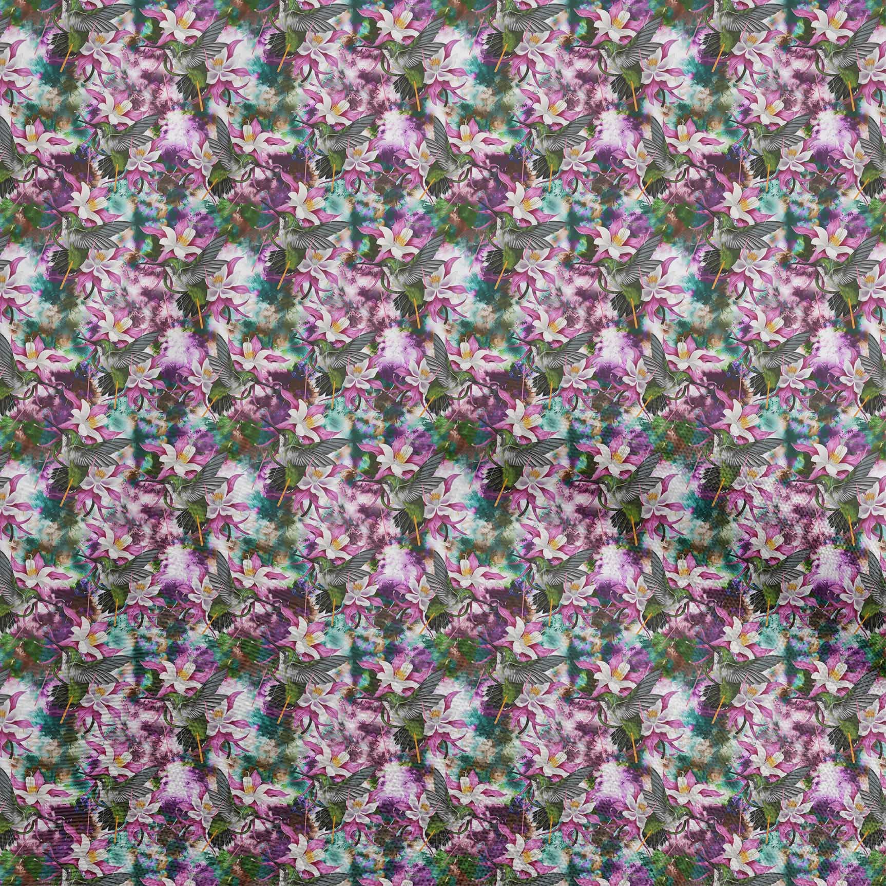 oneOone Cotton Poplin Fuchsia Pink Abstract Bird Print Fabric by The Yard - 42 Inch Wide Material for Dresses, Skirts & DIY Fashion Projects | Perfect for Summer Outfits & Boho Style Clothing
