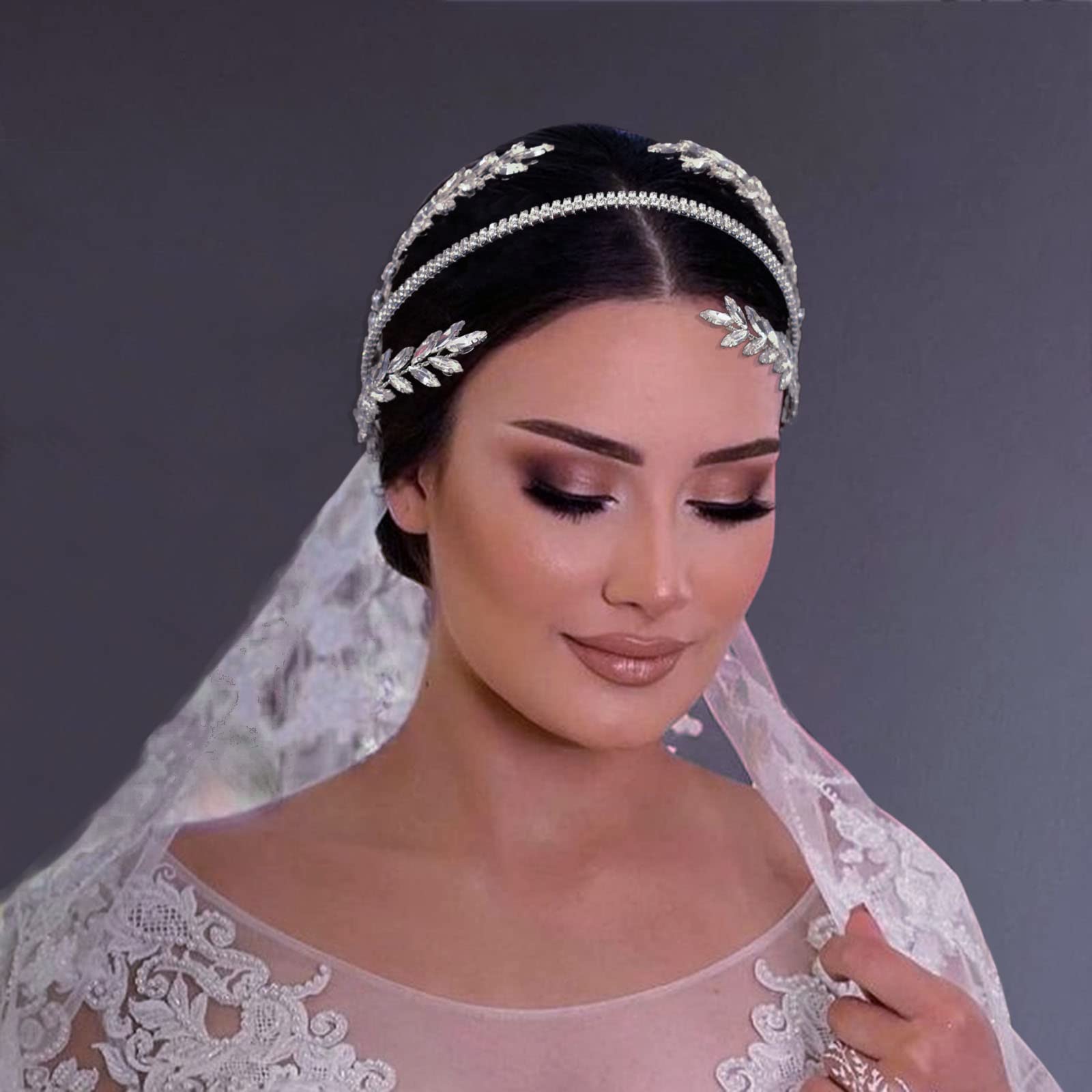 Sparkling Rhinestone Bridal Headband - Elegant Silver Wedding Hair Accessories for Bride | Perfect for Bridal Shower, Wedding Ceremony & Formal Events
