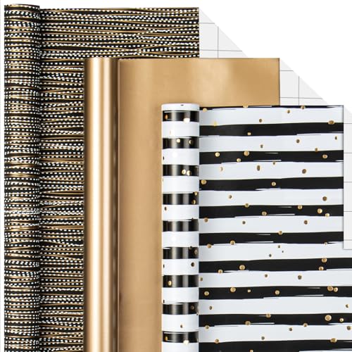 Black Gold Wrap Paper Roll