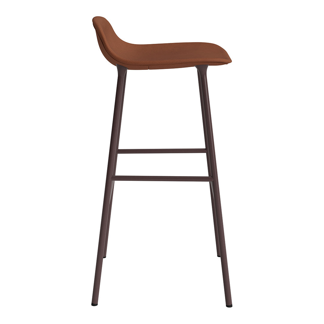 Modern Form Bar Stool with Sturdy Metal Legs & Comfortable Upholstered Seat - Perfect for Kitchen Islands, Home Bars & Commercial Use