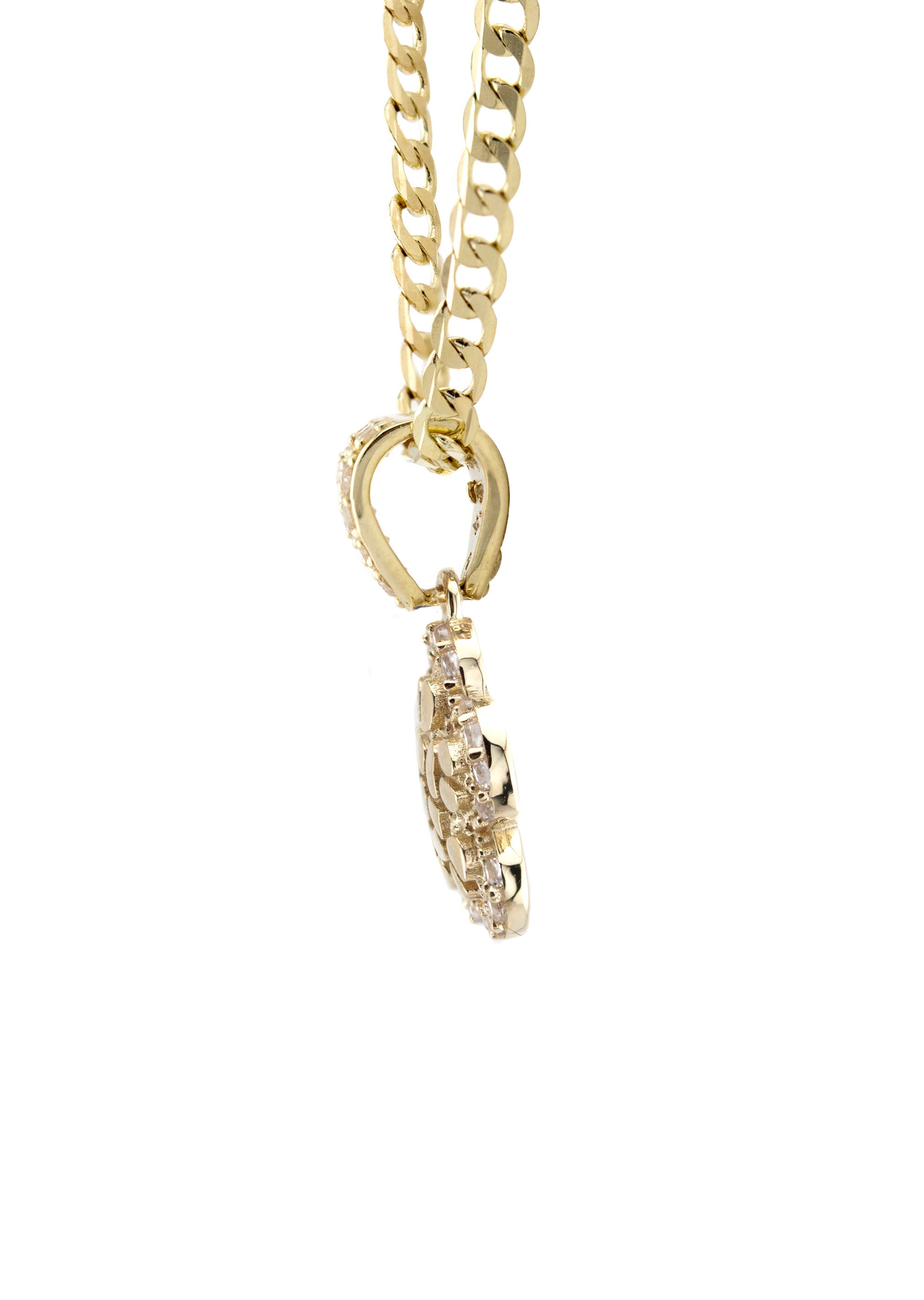 10K Yellow Gold Nugget Necklace for Women - 1.4mm to 5.4mm Natural Gold Nugget Pendant - Perfect for Everyday Wear, Gift Giving & Special Occasions