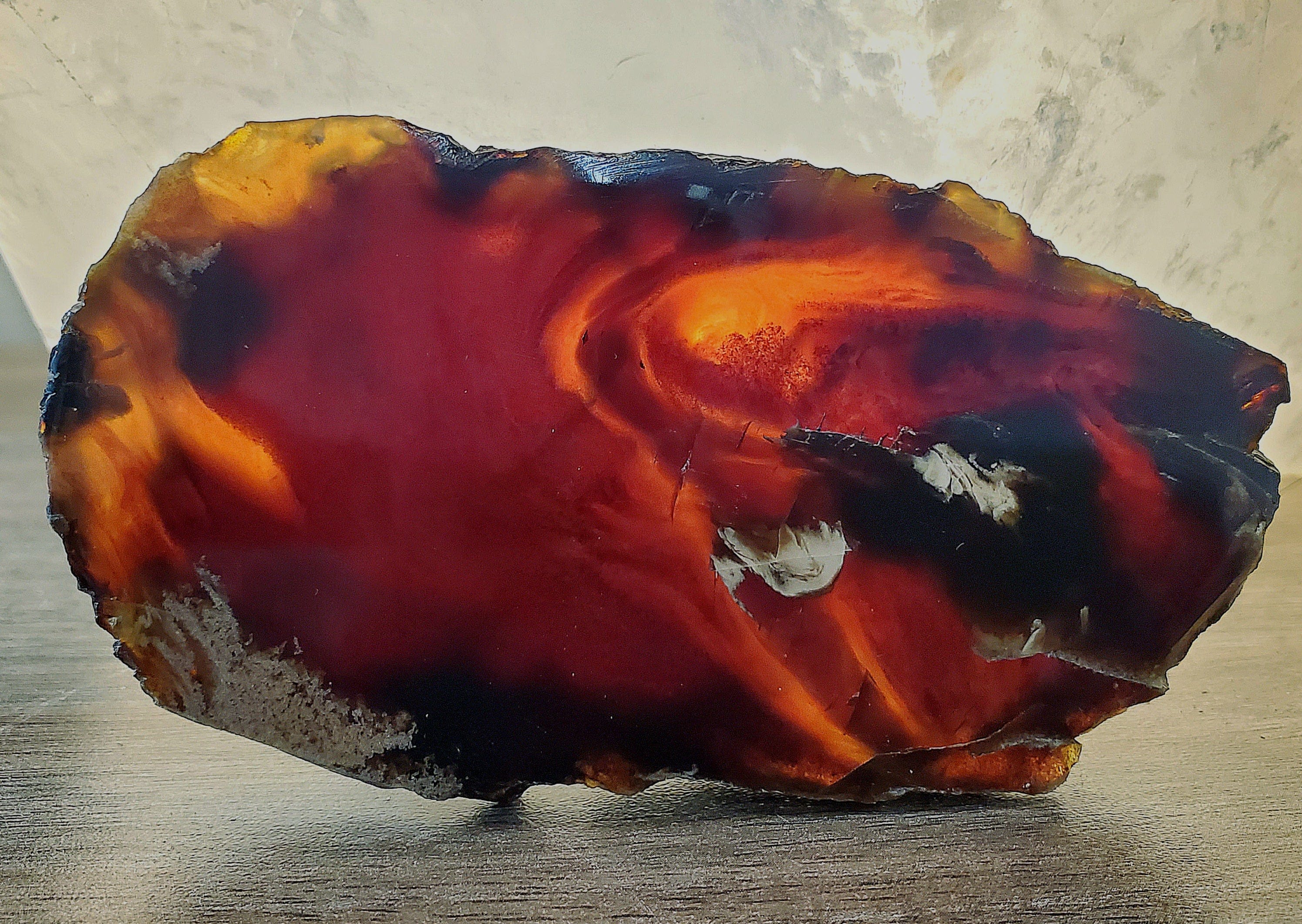 Natural Baltic Amber Slab - 6 Inch Raw Amber Stone for Jewelry Making, Healing Crystals & Home Decor - Perfect for DIY Crafts, Meditation & Gifts