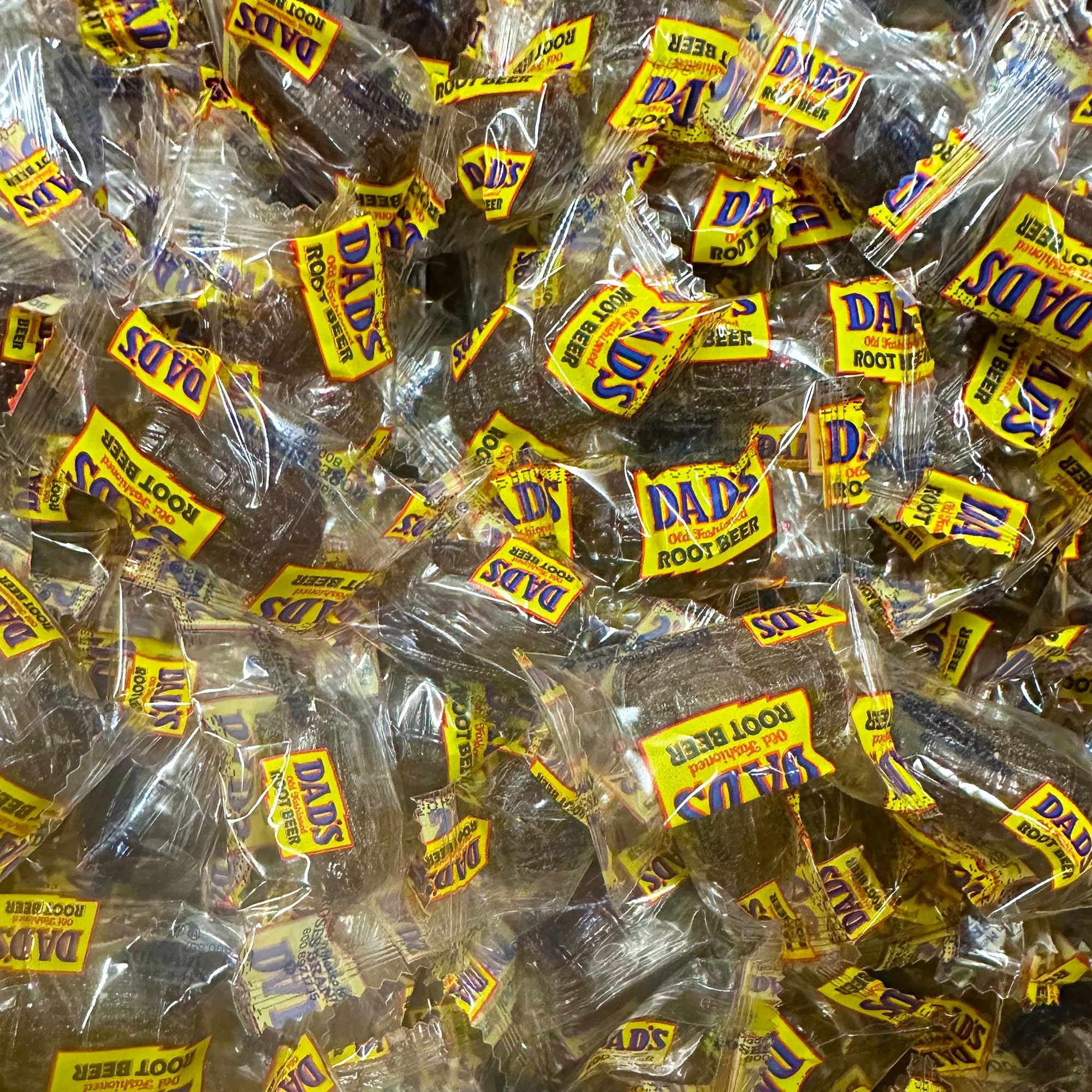 Dad's Root Beer Barrels Hard Candy - 2LB Bulk Resealable Bag (Approx. 100 Pieces) - Old Fashioned Individually Wrapped Classic Candy in Beer Barrel Shape - Perfect for Parties, Gifts & Nostalgic Treats