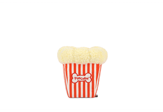 Hollywoof Cinema Squeaky Plush Dog Toys - Poppin' Popcorn Interactive Chew Toy for Small & Medium Dogs - Perfect for Playtime, Training & Cuddling at Home or Outdoors