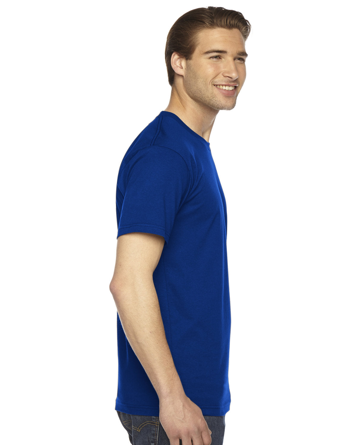 American Apparel 2001W Unisex Fine Jersey Short Sleeve T-Shirt - Soft Cotton Crew Neck Tee for Men & Women - Perfect for Casual Wear, Gym, and Everyday Outfits