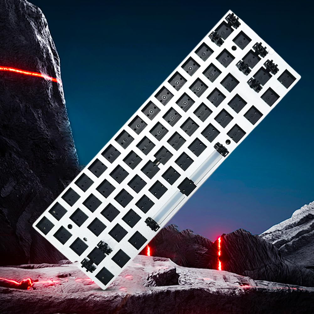 LYEAA RGB Wired Gaming Keyboard - Hot Swappable Mechanical PCB, Customizable Backlit Keyboard for PC Gamers | Perfect for Esports, Streaming & Late Night Gaming Sessions