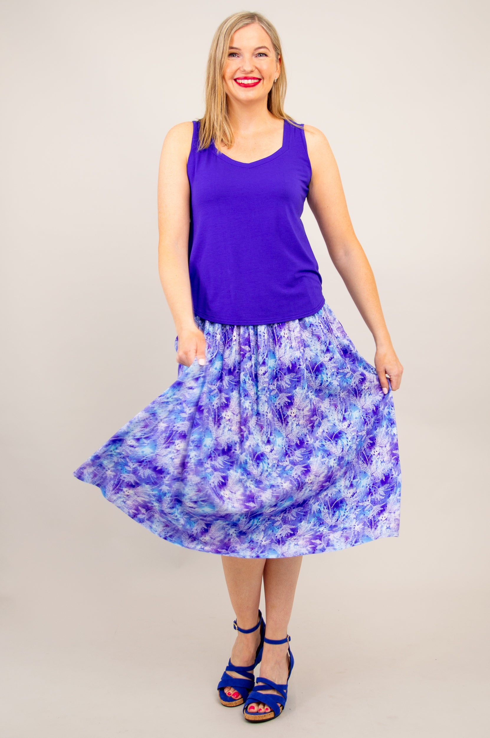 Stylish Blythe Skirt with Polka Dots - Soft Linen Bamboo Blend for Women | Perfect for Casual Outings, Summer Dresses & Boho Fashion