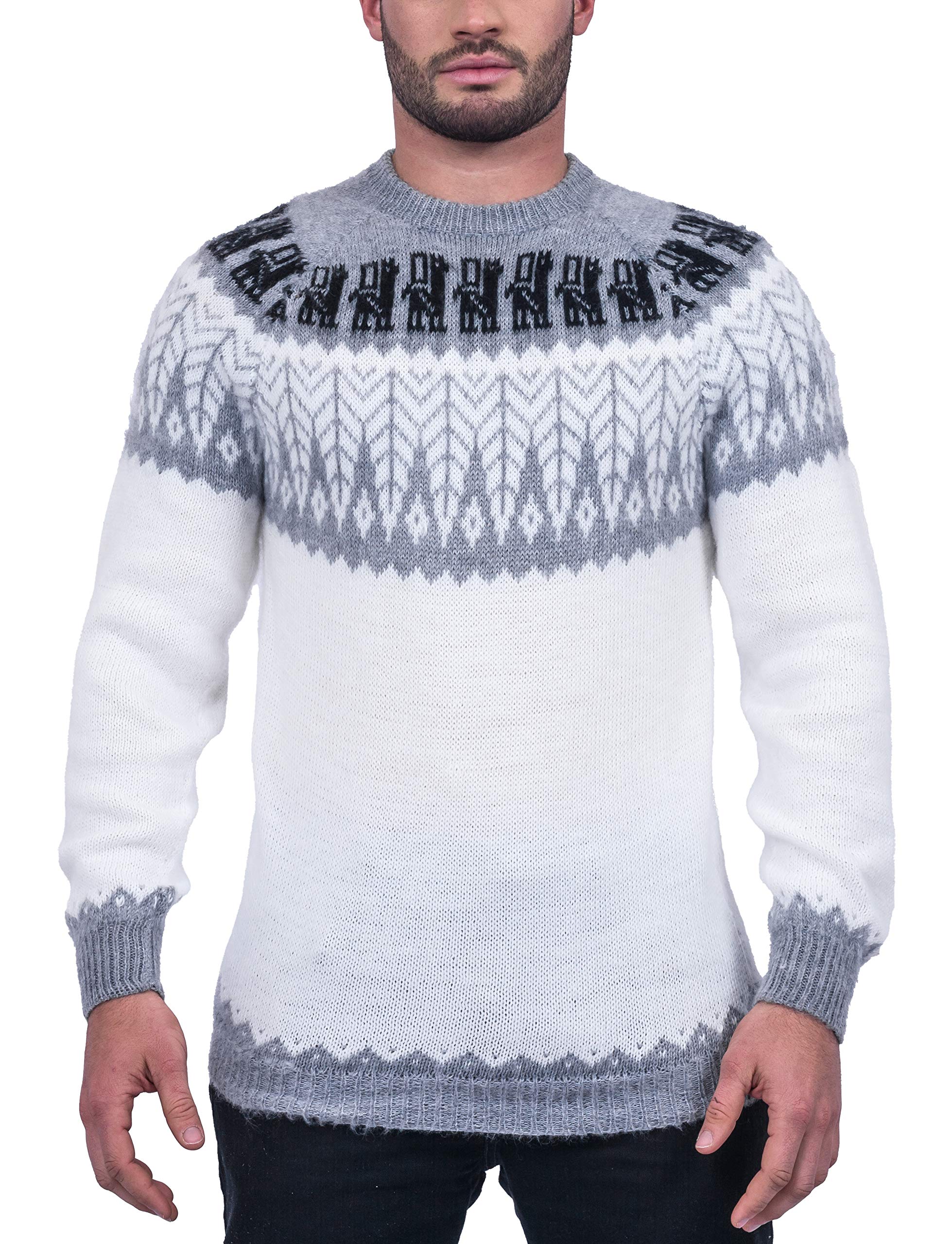 Premium Alpaca Wool Sweater for Men - Soft & Warm Knit Pullover for Autumn & Winter | Cozy Casual Wear & Outdoor Activities