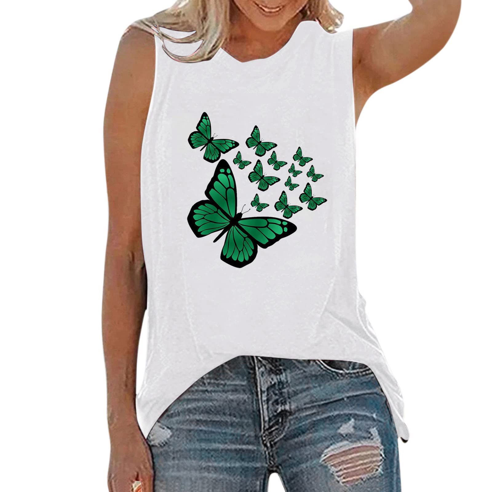 Women's Loose Fit Sleeveless Tank Tops - Summer Casual Tee Shirts with Cute Prints - Plus Size Vest Tops for Teen Girls | Perfect for Beach, Gym, Yoga & Everyday Wear