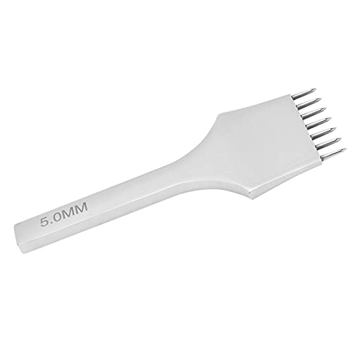 Premium Leather Stitching Prong - 7 Teeth Small Size Impact Proof DIY Leather Punching Tool for Engineers | Perfect for Leather Crafting, Shoe Repair & Belt Making Projects