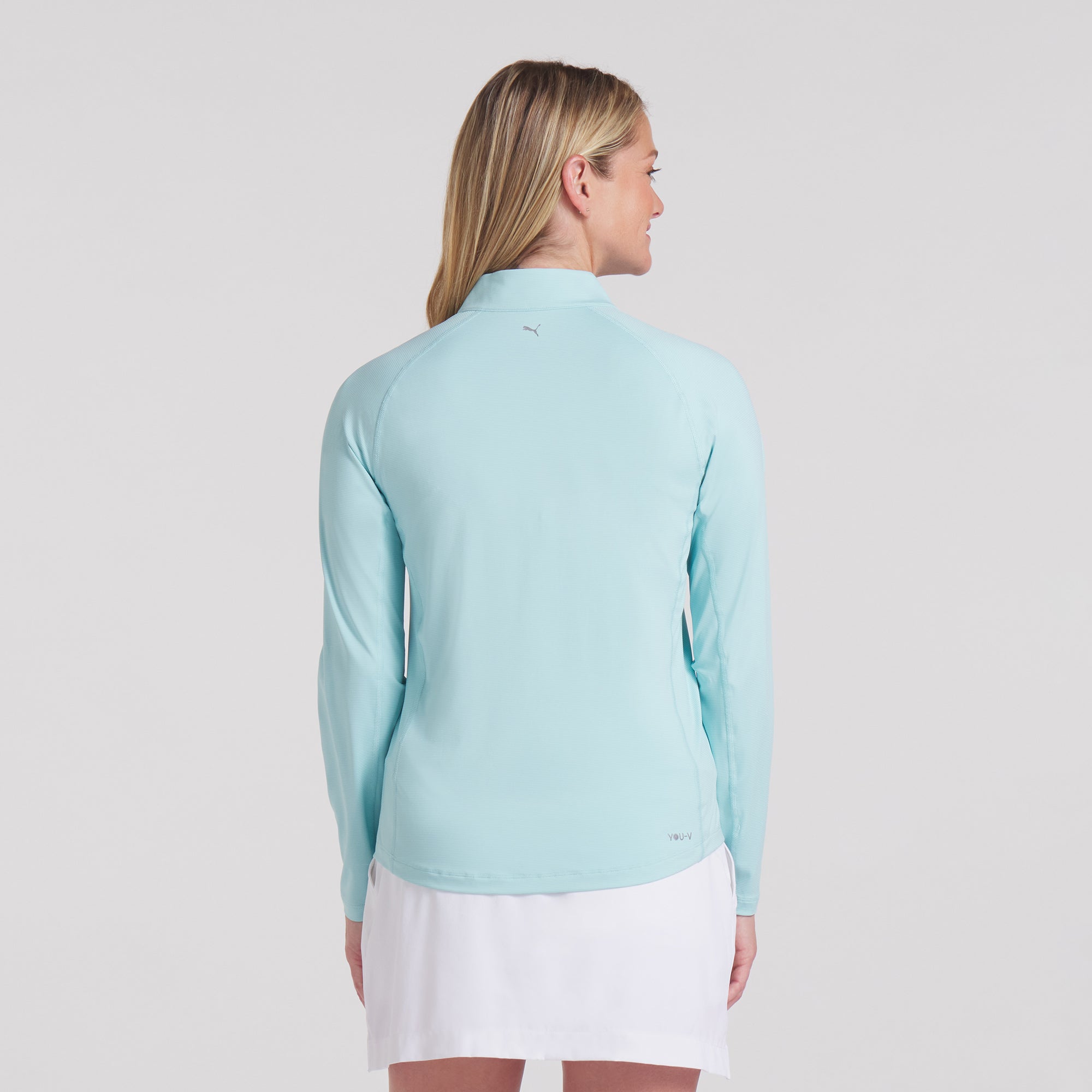 Women's YouV Brrr Solid Golf 1/4 Zip Pullover - Lightweight Thermal Performance Top for Cold Weather Golfing & Outdoor Sports