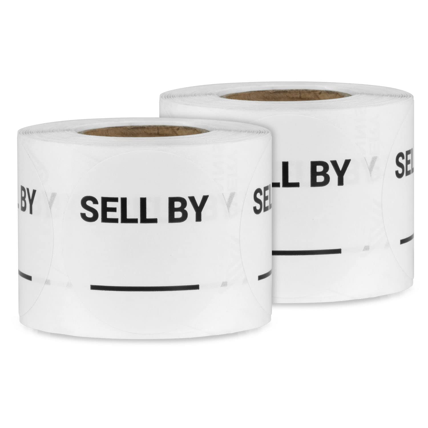 1.5 Inch Round Food Date Labels (600 Pack) - Best Before, Sell By, Expiration Stickers for Food Service & Rotation with Writable Blank Space | Perfect for Restaurant, Bakery, Grocery & Meal Prep Organization
