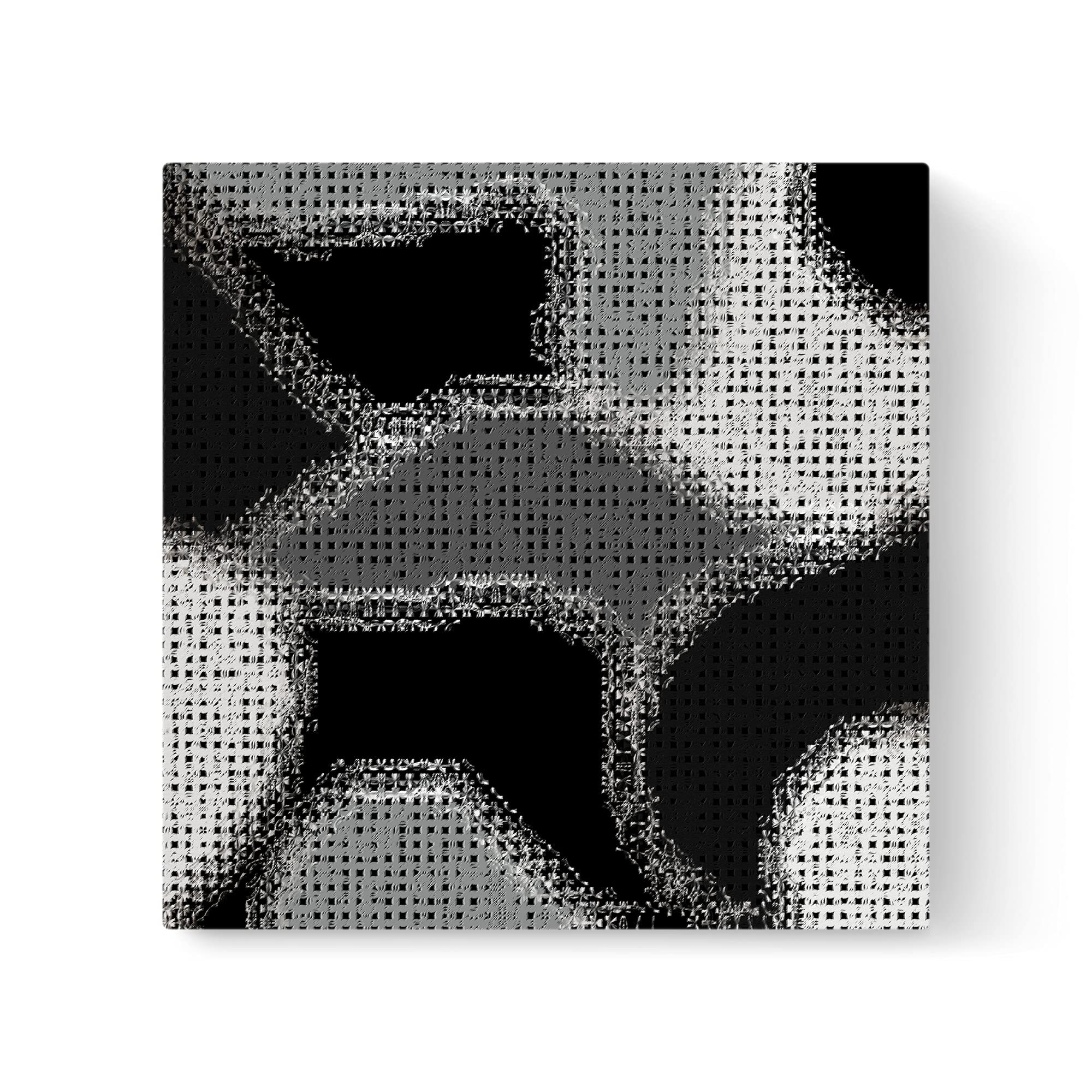 Armen Living Abstract Mosaic 546 Square Wrapped Canvas Wall Art Print 24x24 Inches - Modern Home Decor for Living Room, Bedroom & Office