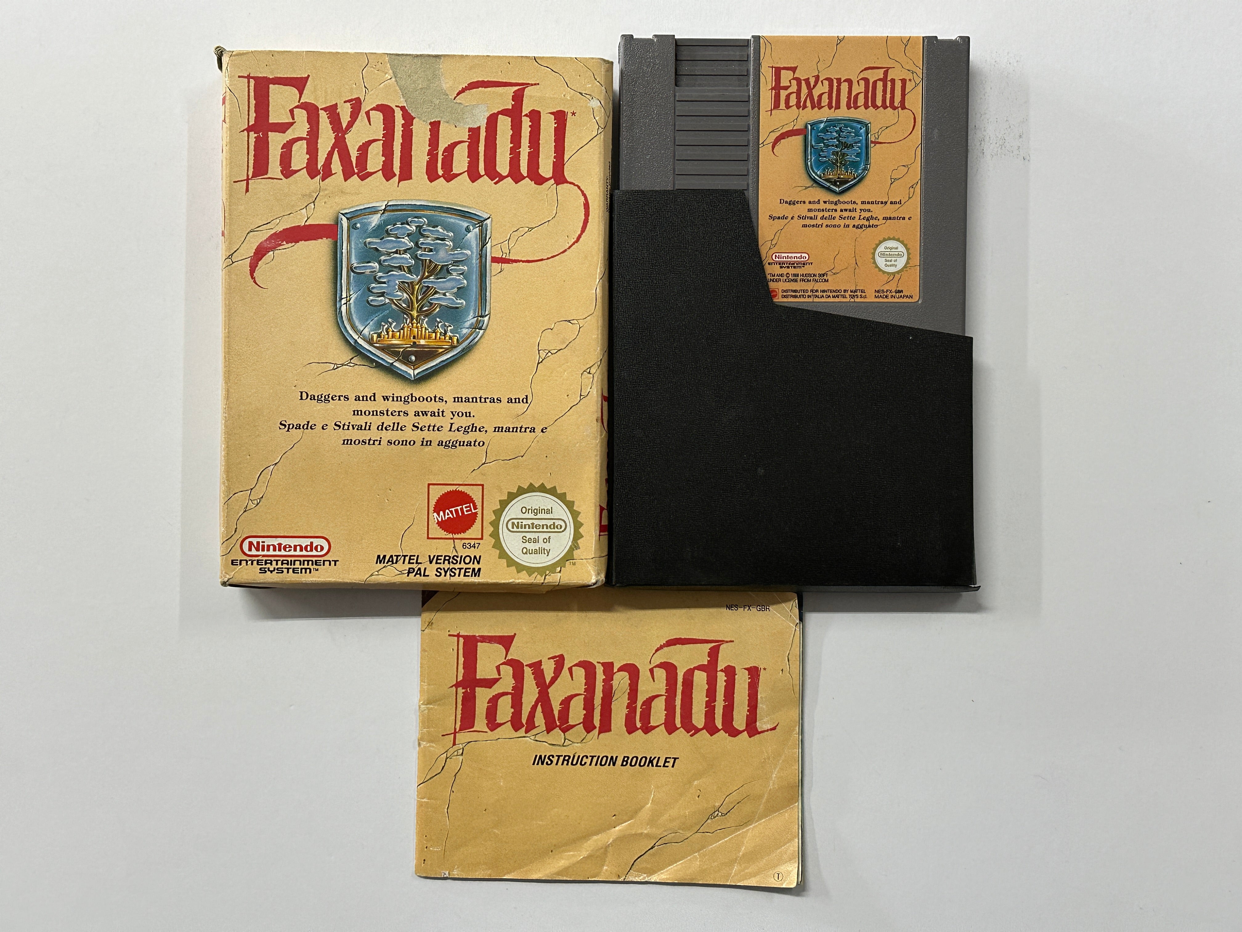 Faxanadu Complete In Box - Classic NES Game with Manual & Box - Perfect for Retro Gaming Collectors & Nostalgic Play