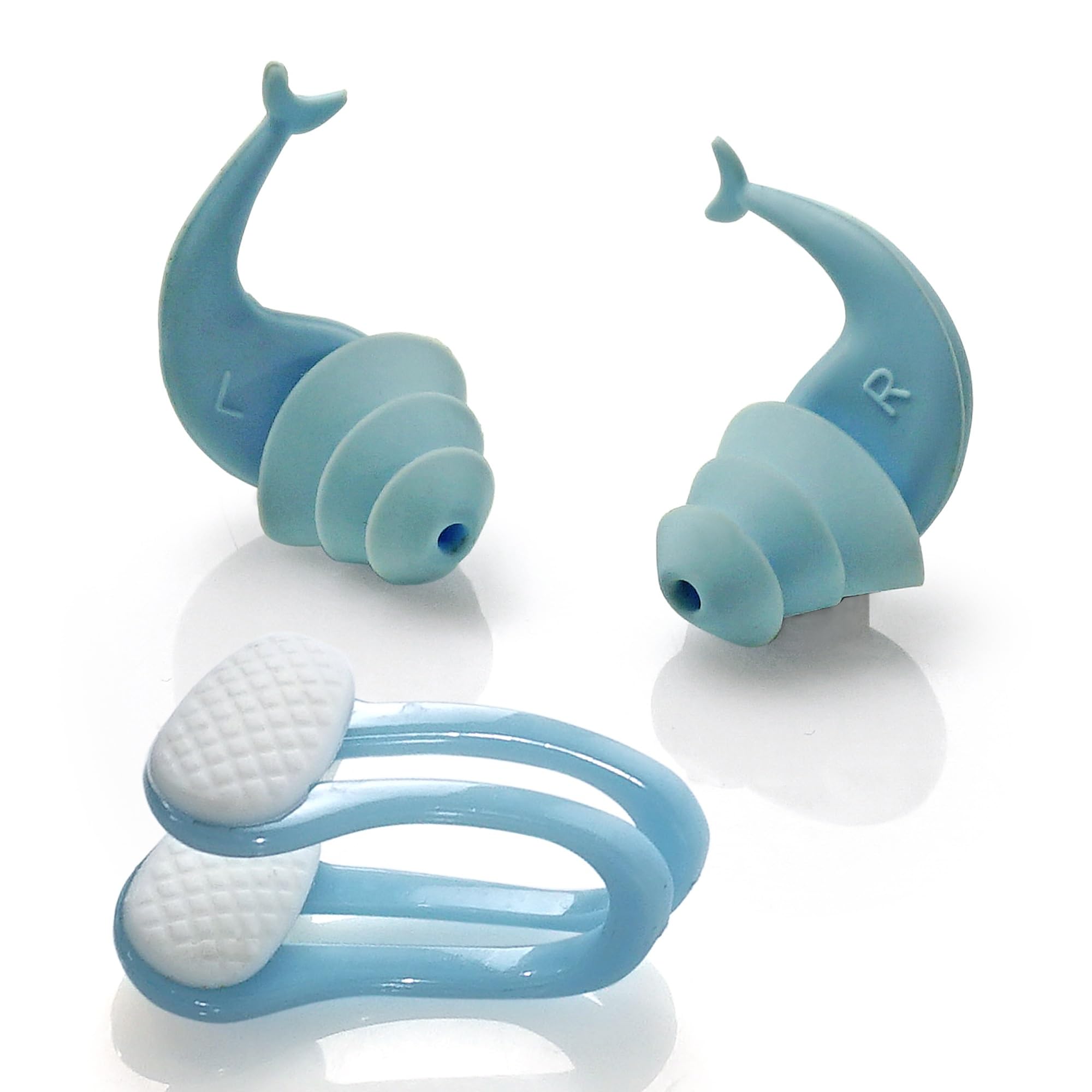 **Waterproof Silicone Ear Plugs for Swimming – Best Ear Covers for Adults, Pool Accessories to Keep Water Out – Comfortable & Reusable (Blue, One Size) – Ideal for Swimming, Showering & Water Sports**