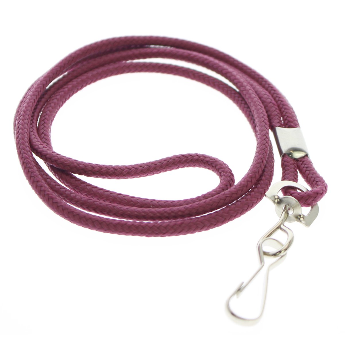 Premium ID Badge Holder Lanyards - 10 Pack with Metal Hook for Work & Events (Maroon)