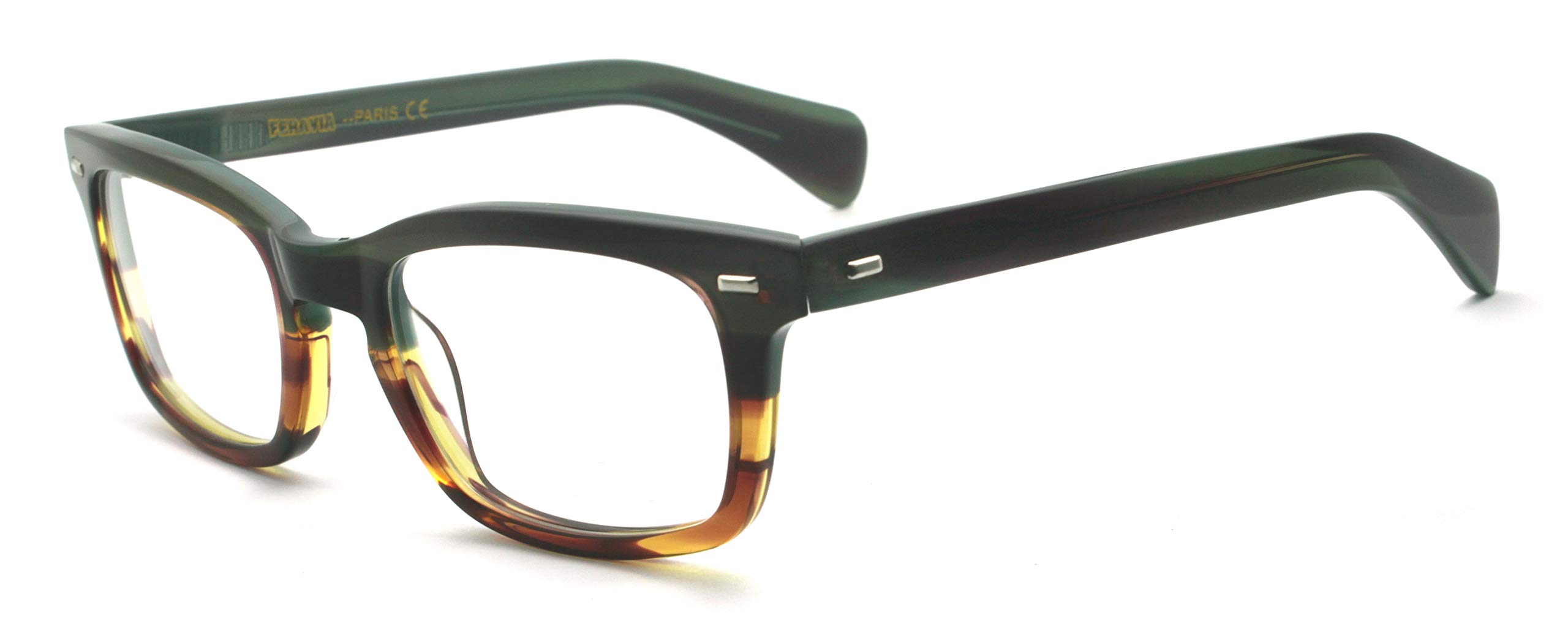 Stylish Acetate Eyeglasses for Men & Women - Non-Prescription Rectangle Fashion Glasses with Thick Frame - Perfect for Reading, Work & Everyday Wear