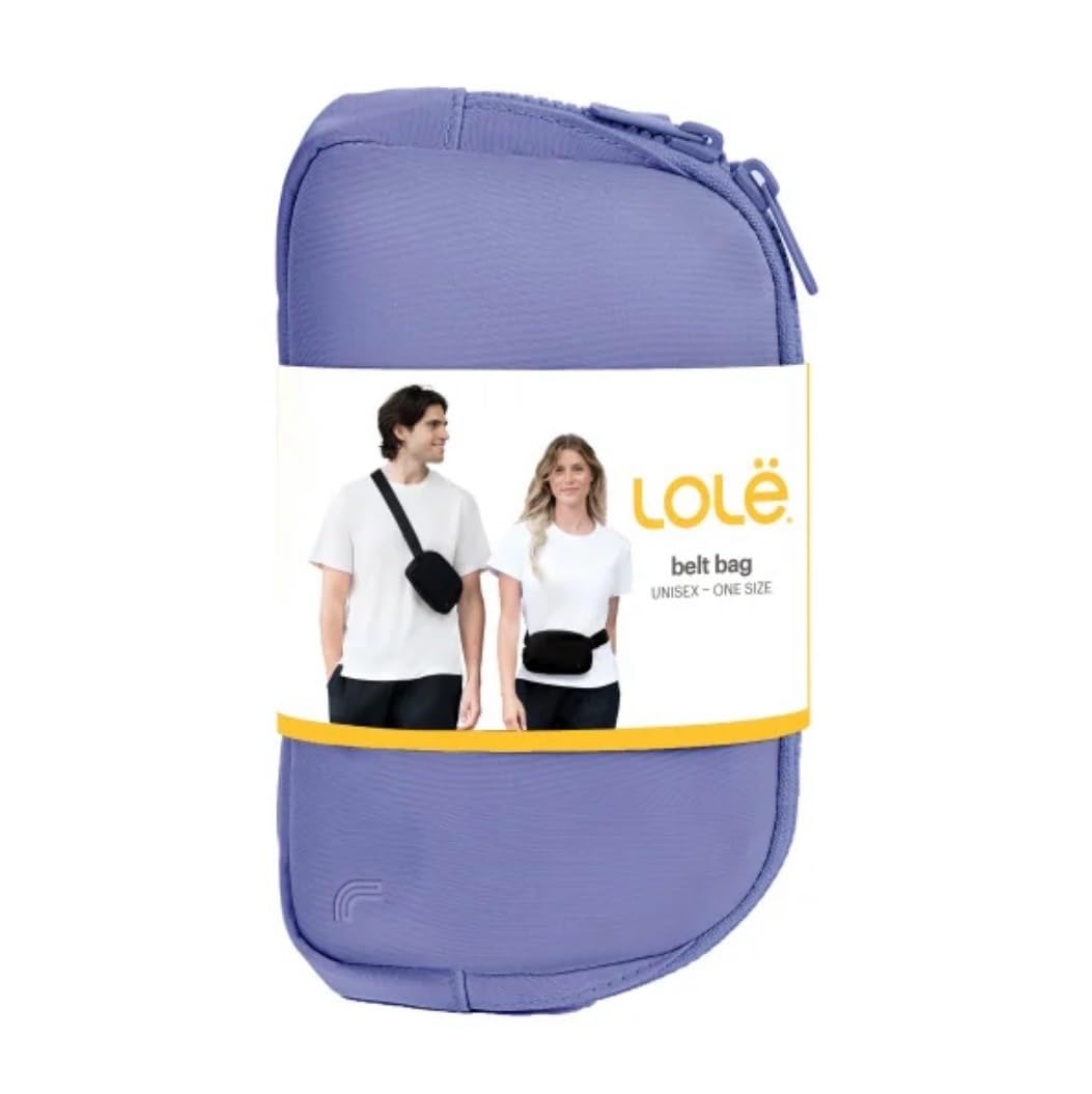 Lole Unisex Crossbody Belt Bag - Periwinkle Blue | Water-Resistant & Adjustable Waist Pack for Travel, Hiking, and Everyday Use