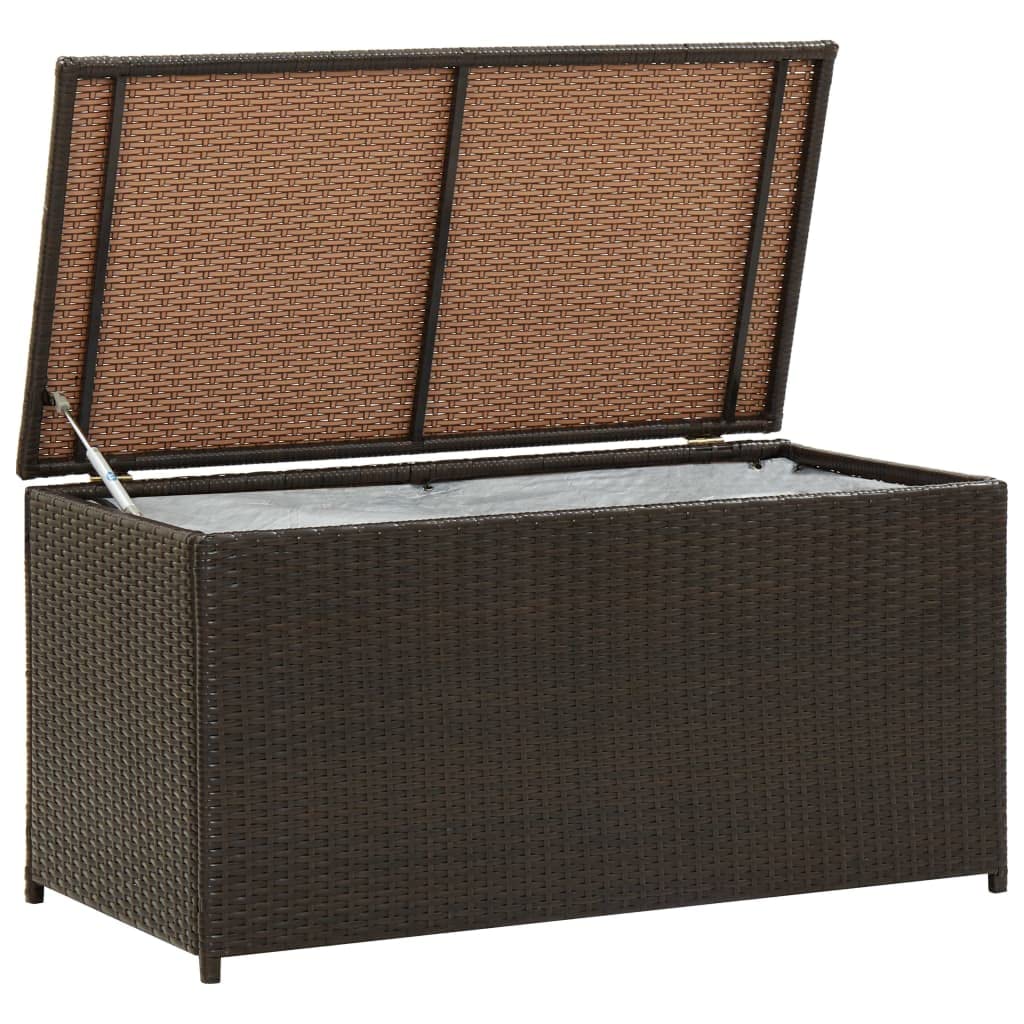 All-Weather Poly Rattan Patio Storage Box 39.3