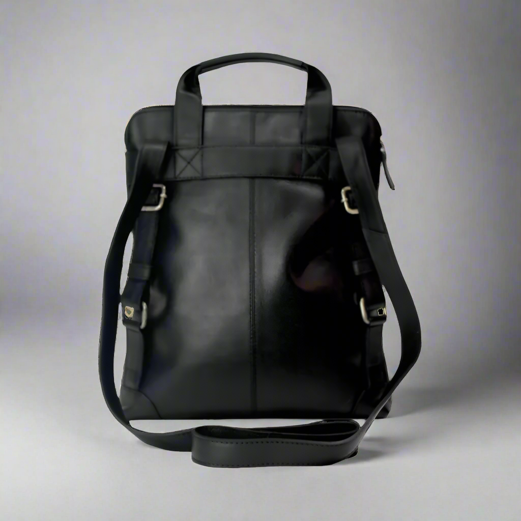 Durable Leather Backpack for Men & Women - Waterproof Travel Hiking Laptop Bag - Perfect for Outdoor Adventures, Commuting & Daily Use