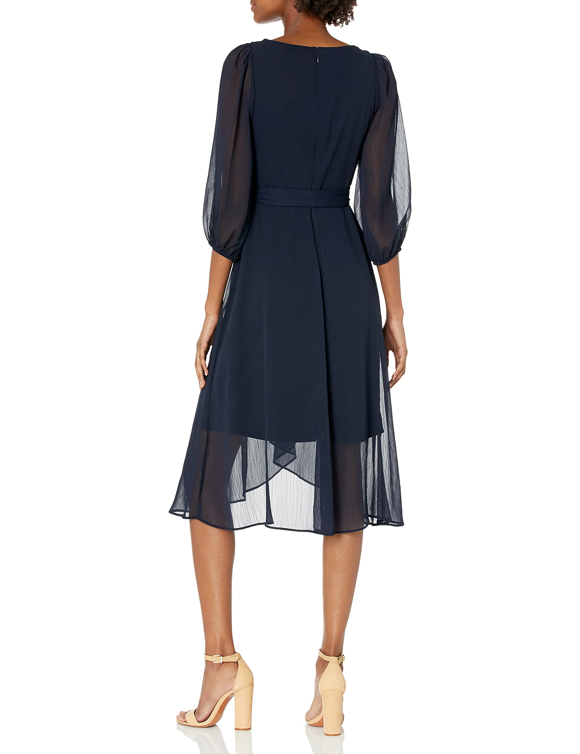 DKNY Women's Pleated Wrap Dress - Office & Party Wear