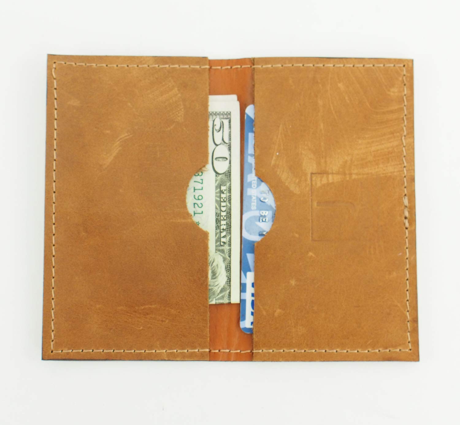Slim RFID Blocking Leather Wallet for Men - Red Minimalist Front Pocket Wallet - Perfect for Travel, Business & Everyday Carry