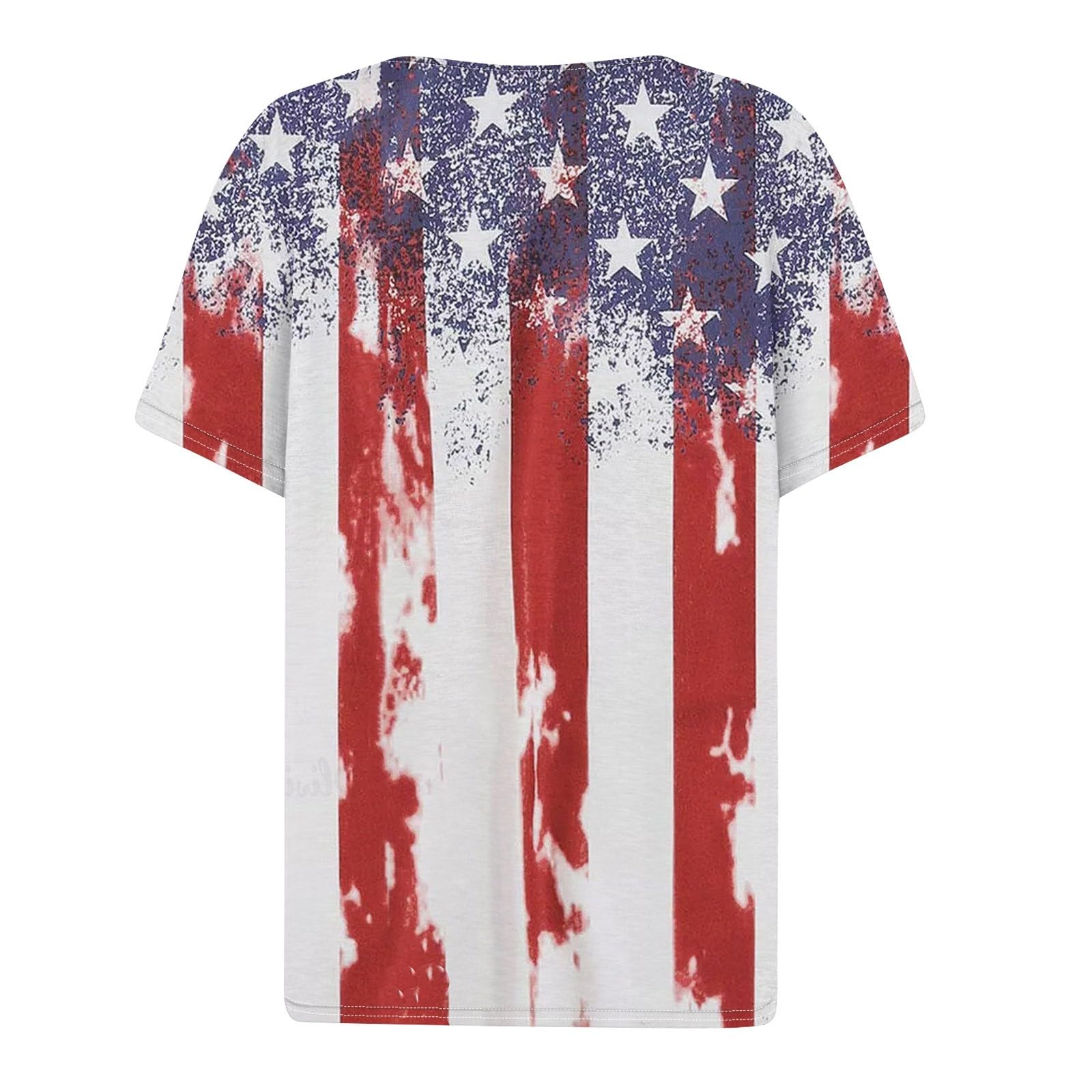 4th of July Women's Tops - Casual V-Neck Blouses for Summer 2024 | Patriotic Outfits & Parties