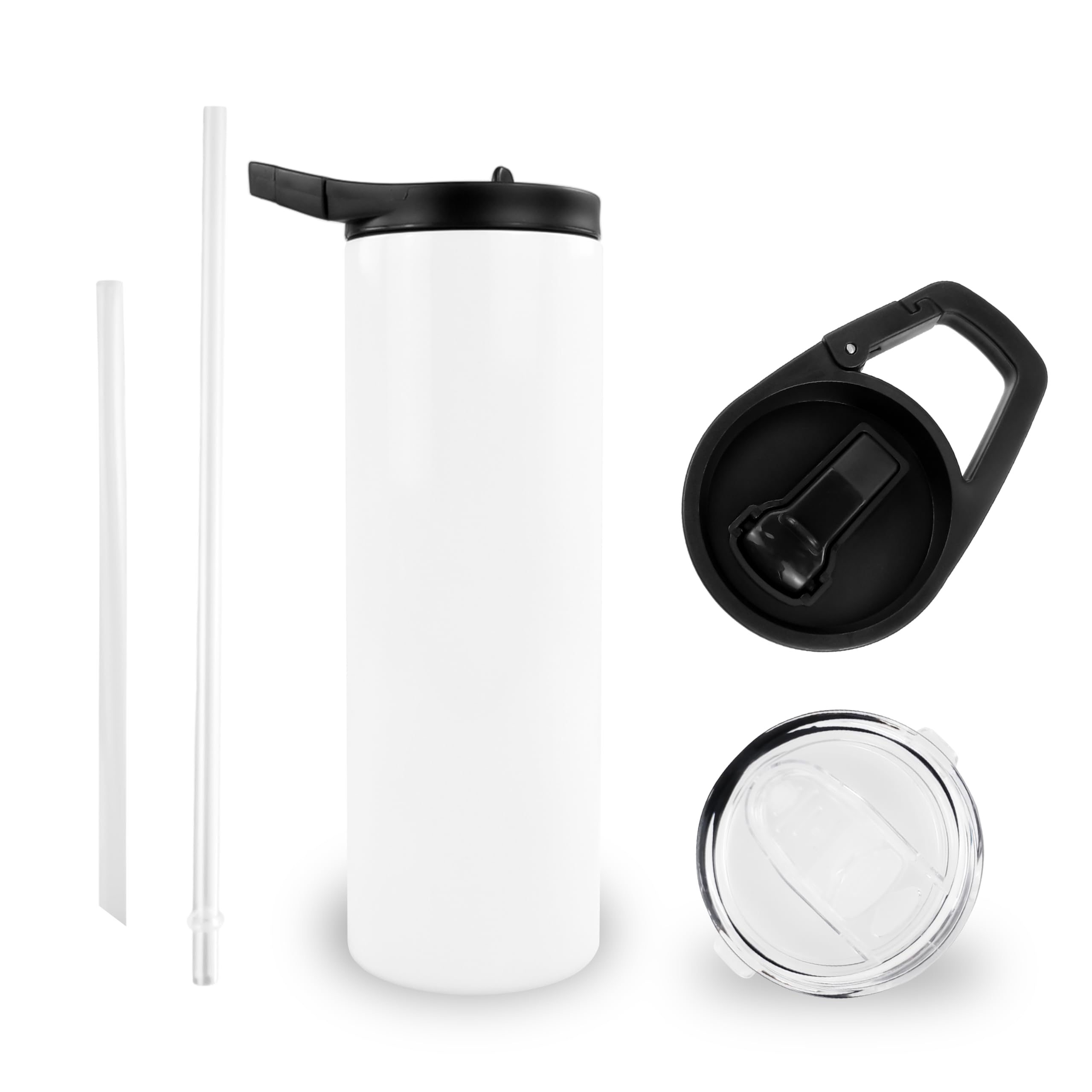 Hogg 20 oz Sublimation Tumblers (25 Pack) - Double Wall Vacuum Insulated Stainless Steel Cups with 2 Lids, Blank DIY Tumbler for Sublimation Printing - Perfect for Custom Gifts, Promotions & Events