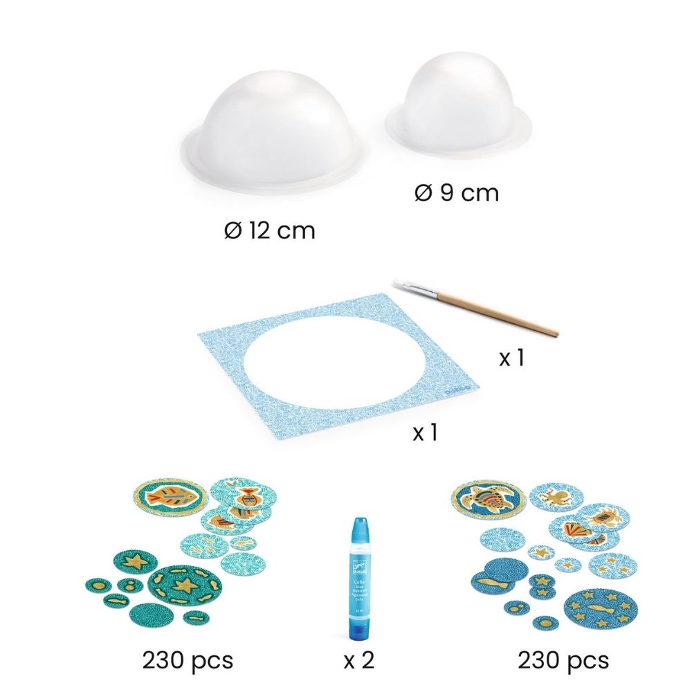 DIY Paper Bowls Kit - Create 2 Ocean-Themed Decorative Bowls for Home Decor & Kids Crafts | Perfect for Beach House Decorations, Party Favors & Creative Gift Ideas