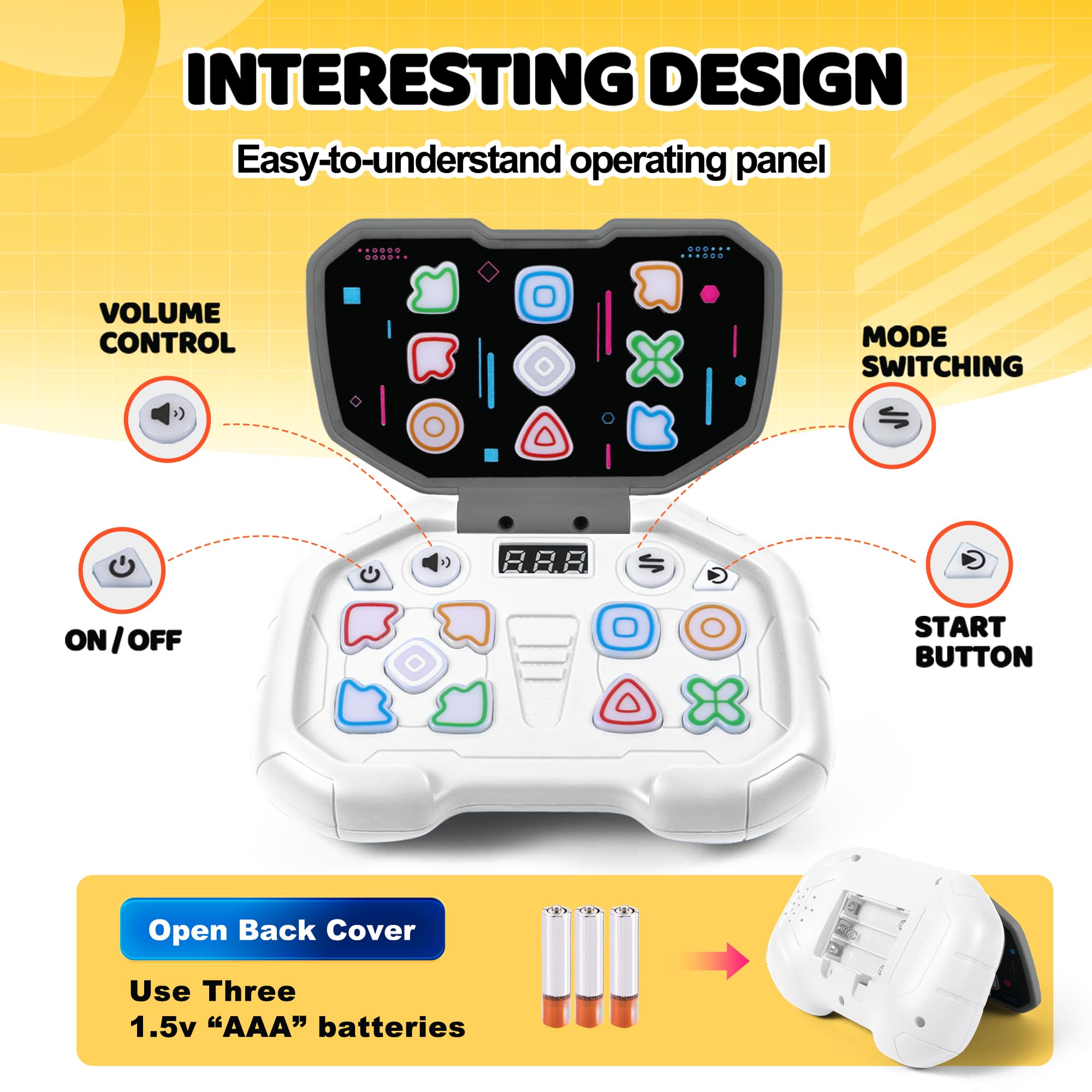 Best Handheld Game Console for Kids Ages 6-12 - ADHD Sensory Fidget Toys for Boys & Girls - Stress Relief Birthday Gifts - Perfect for Travel, Classroom & Home Use