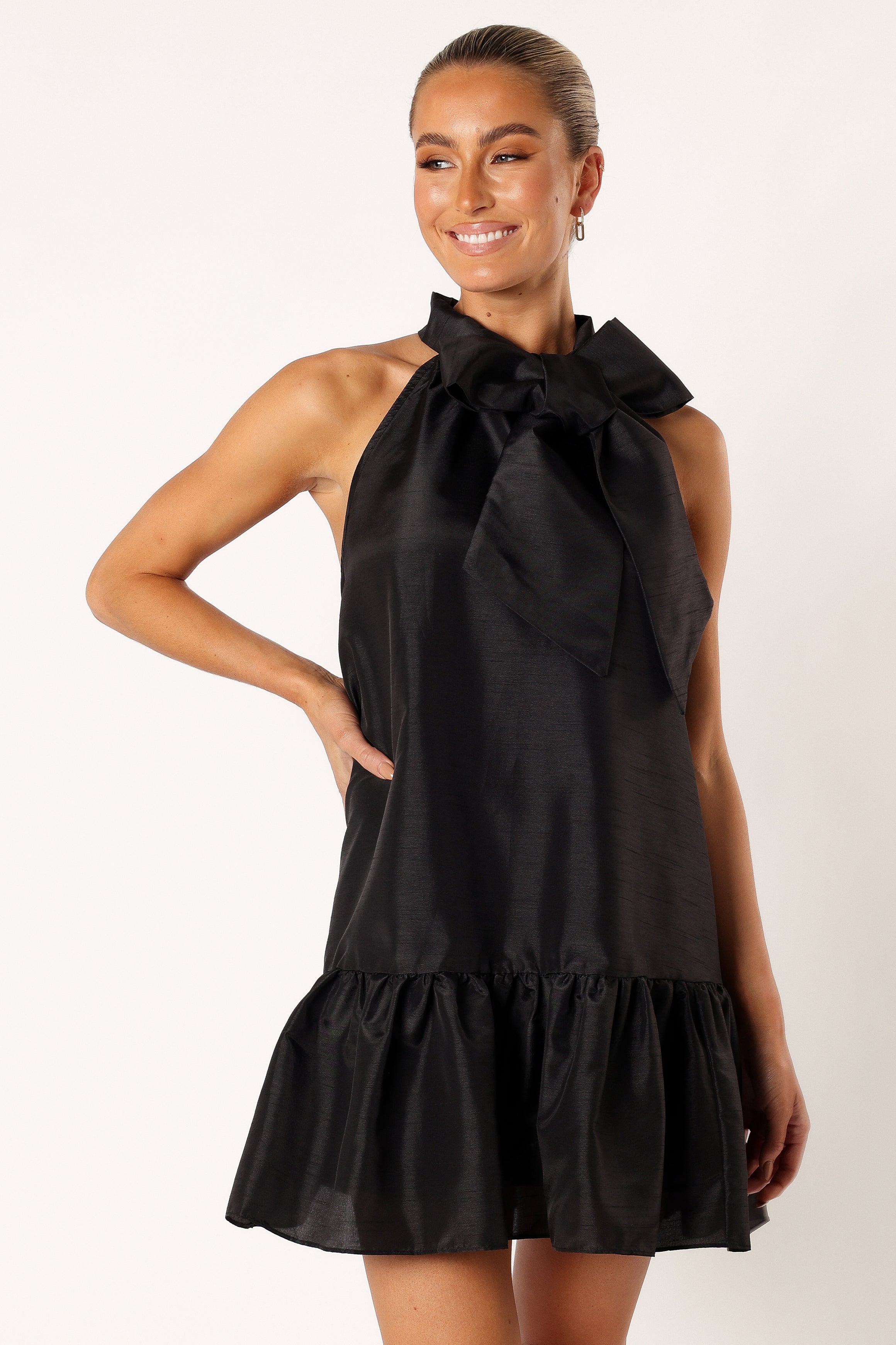 Jenna Halterneck Mini Dress for Women - Sexy Black Bodycon Party Dress - Perfect for Night Out, Club, Date Night & Special Occasions
