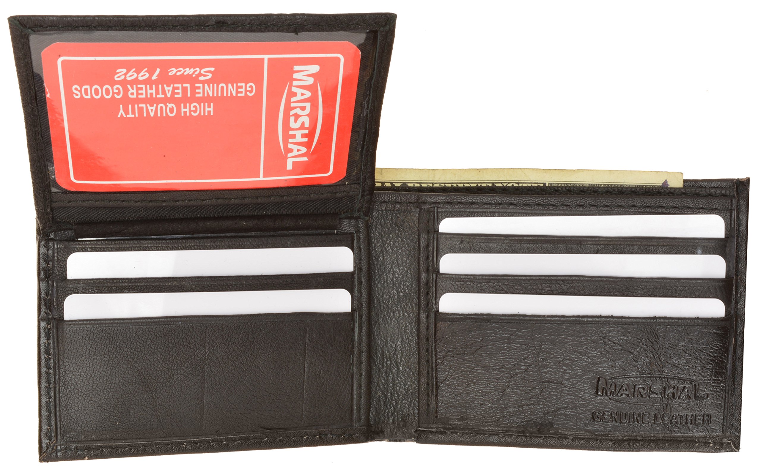 100% Genuine Leather Men's Wallet & Card Holder - Slim RFID Blocking Bifold Wallet for Men - Perfect for Everyday Use, Travel, and Business (Black #1143)