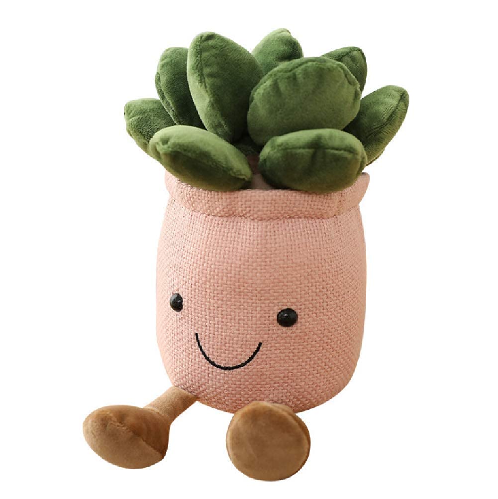 Cute Soft Plush Potted Plant Toy - 9.8 Inch Decorative Stuffed Doll for Home & Office Decor (Green, Medium) | Perfect for Nursery, Desk Decor, and Gift Giving
