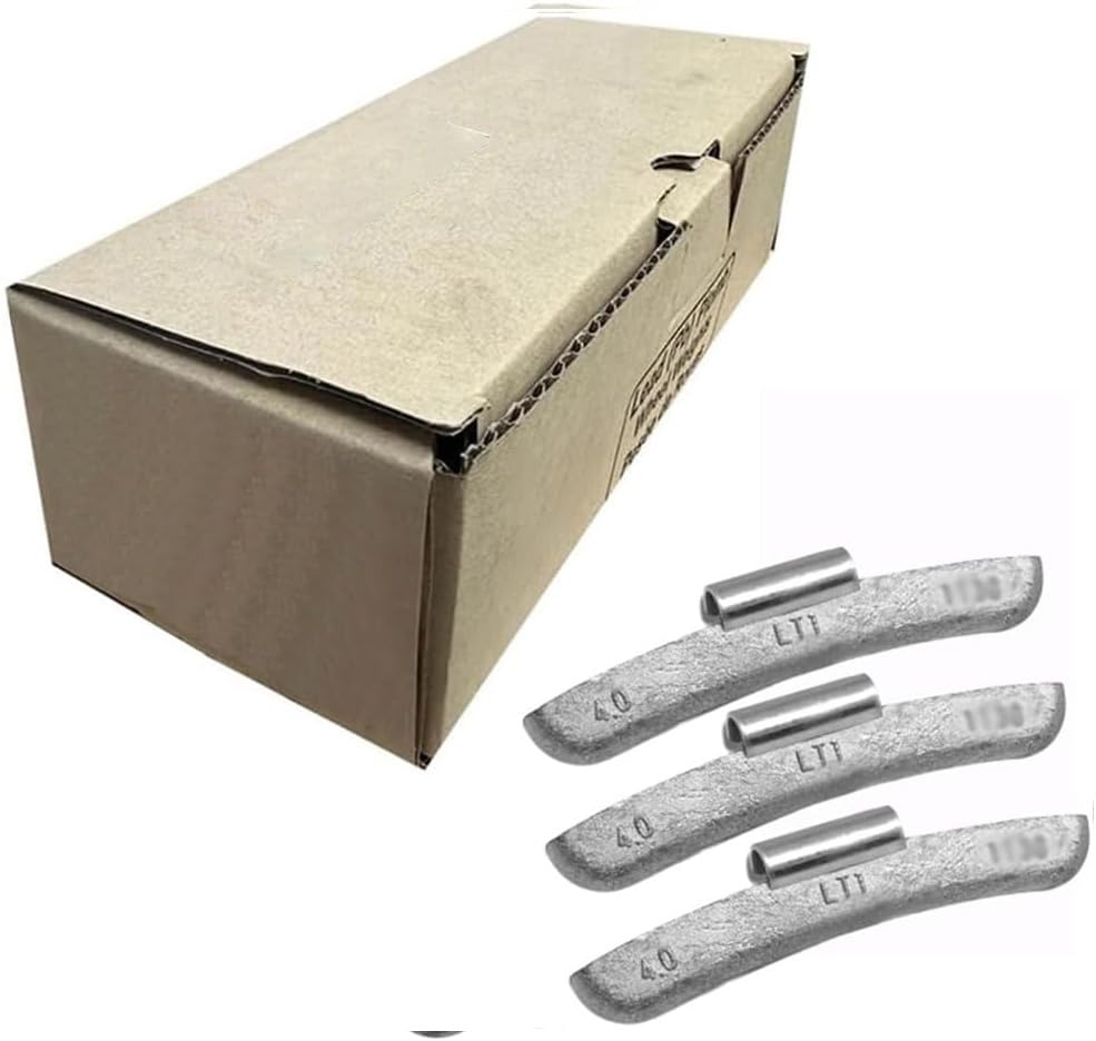 LT1 Series Uncoated Lead Clip-On Wheel Weights (4 oz - 25 Pack) - Perfect for Tire Balancing, Auto Repair, and Vehicle Maintenance