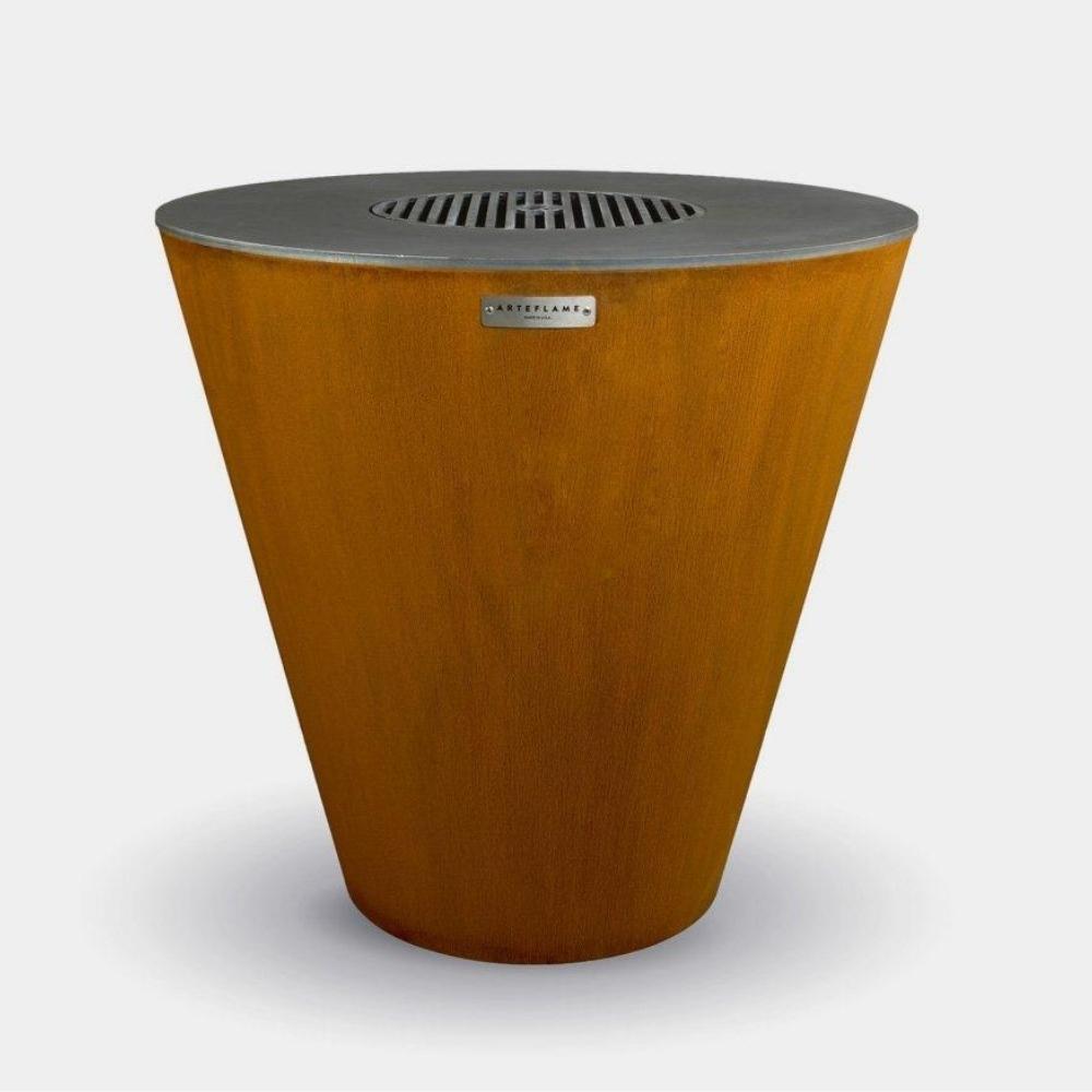 Arteflame One Series 40 Inch Corten Steel Fire Pit - Outdoor Backyard Fireplace for Camping, Patio, and Garden Gatherings