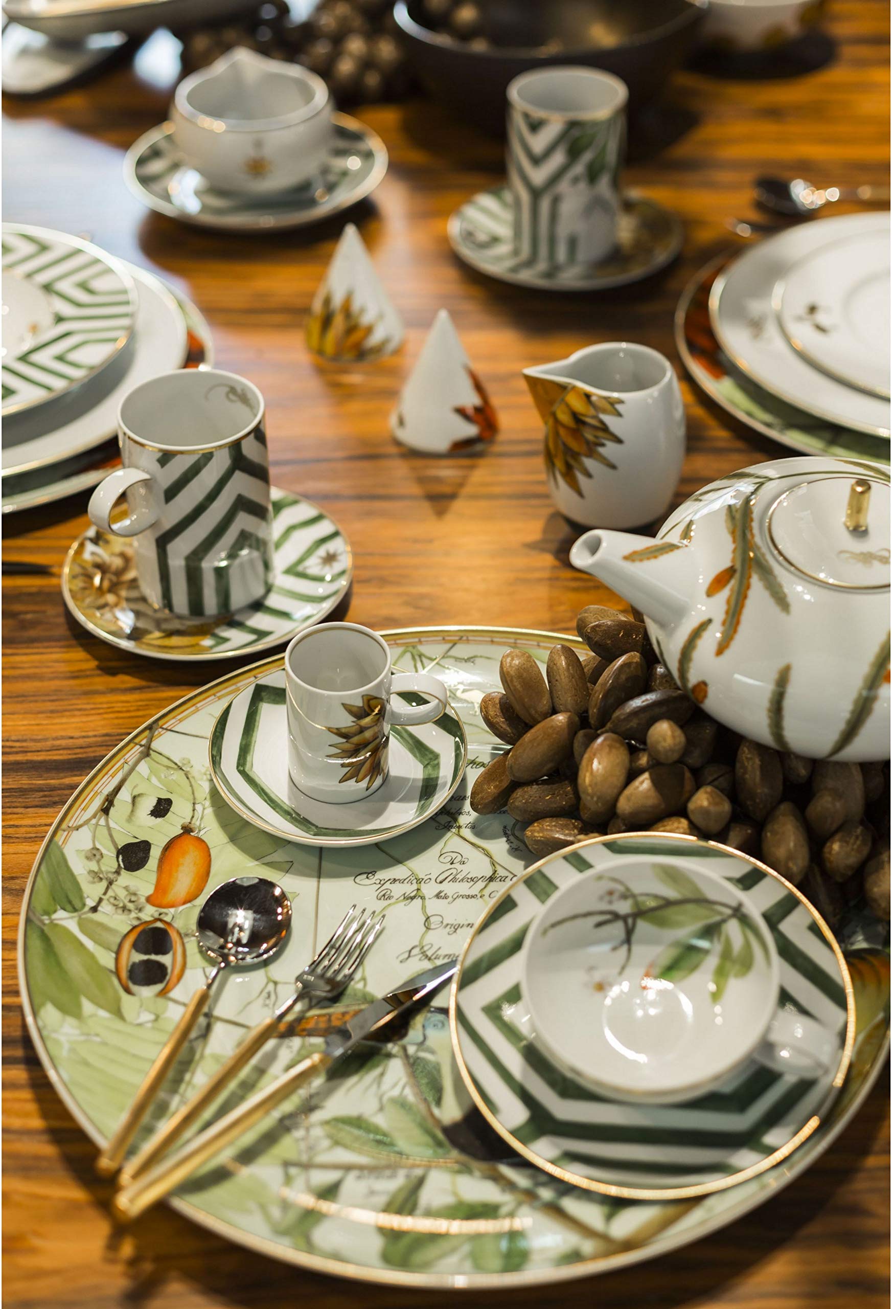 Vista Alegre Amazonia Porcelain Soup Bowls - Set of 4, Elegant Dinnerware for Soup, Salad, Dessert | Perfect for Home Dining, Restaurants & Gifts