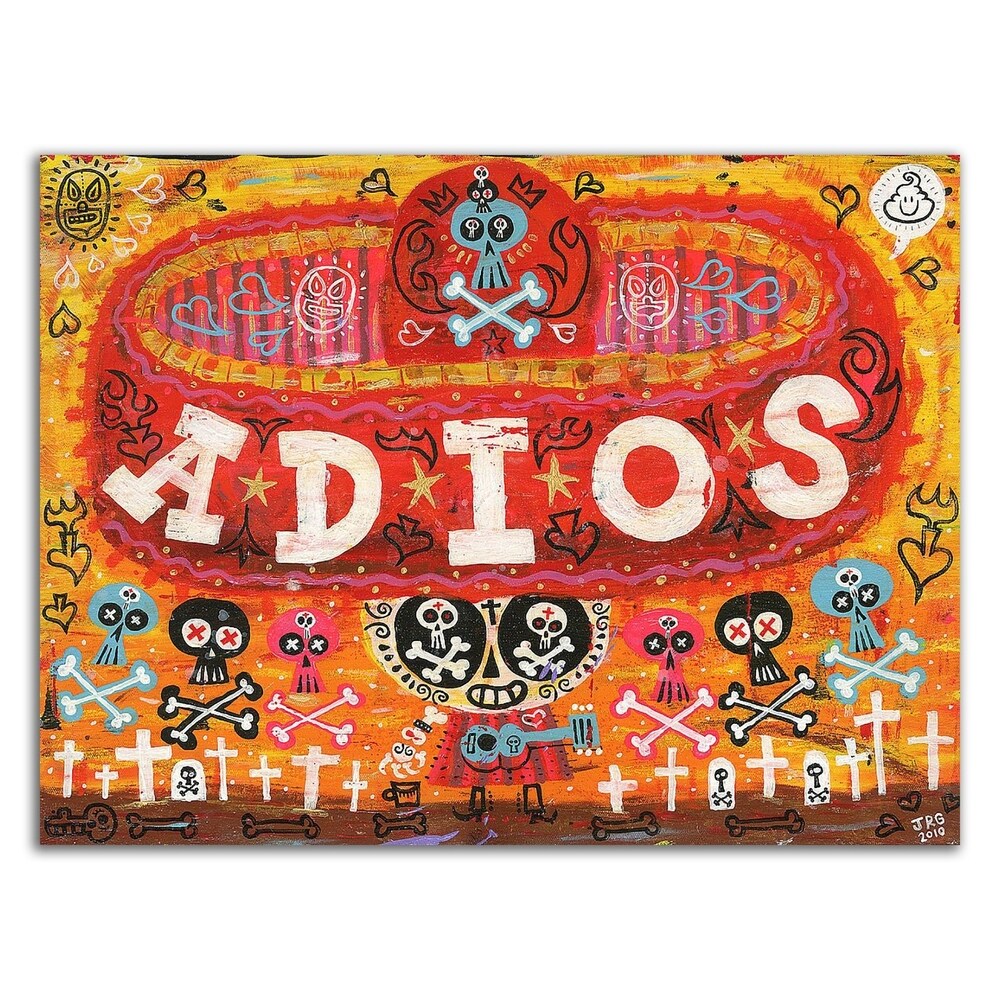 Adios Amigos by Jorge R. Gutierrez - Premium Canvas Art Print - Ready to Hang Wall Decor - Perfect for Living Room, Bedroom & Office
