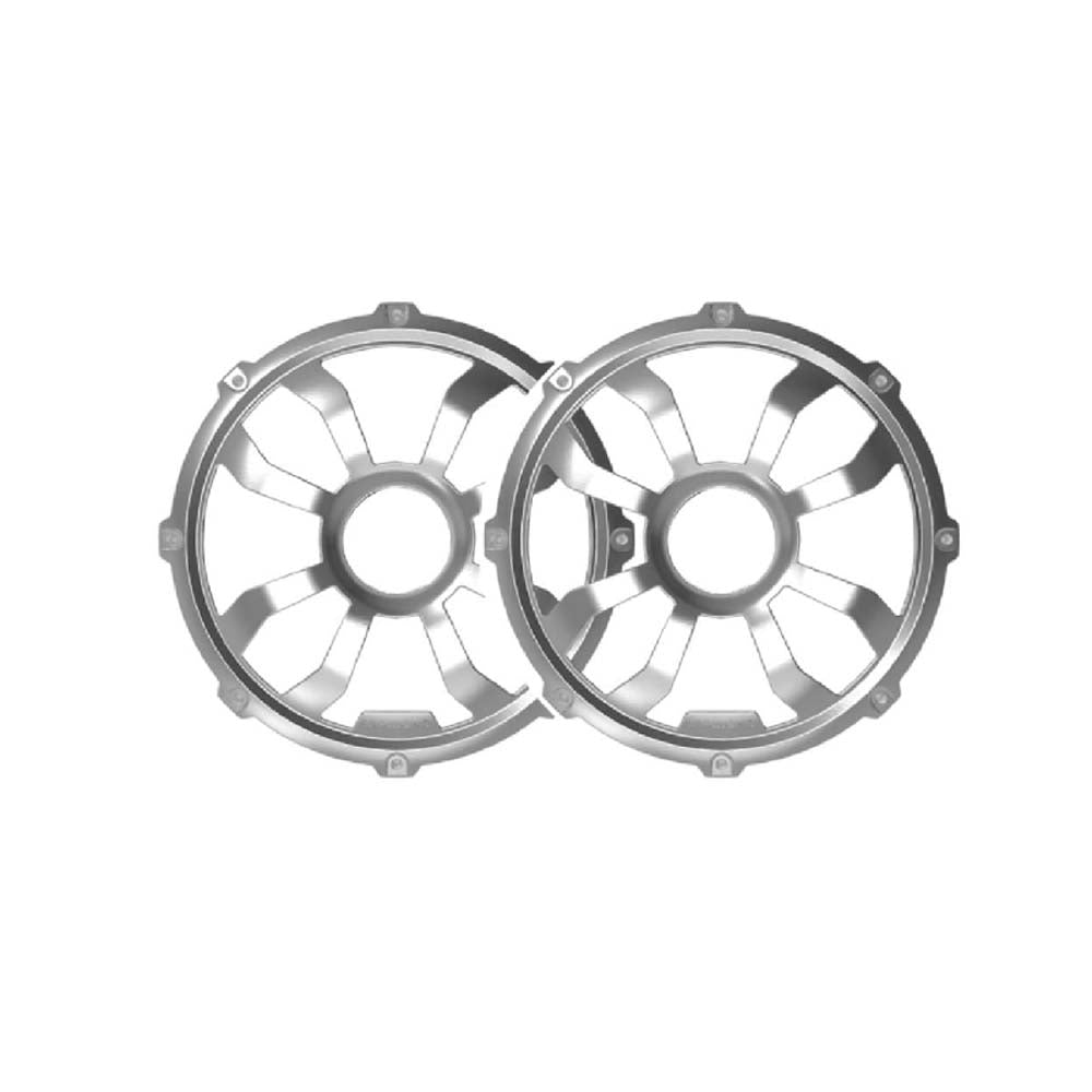 Diamond Audio HXM10FGW 10-Inch Flush Mount Speaker Grill Pair - Premium Steel Mesh with White Finish | Perfect for Car Audio, Home Theater & Marine Stereo Installations